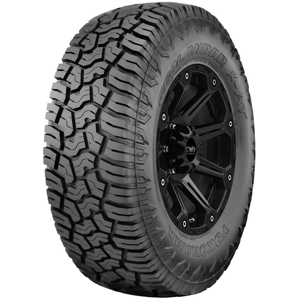 (QTY 4) LT285/55R22 Yokohama Geolandar X-AT 124/121Q LRE Black Wall Tires
