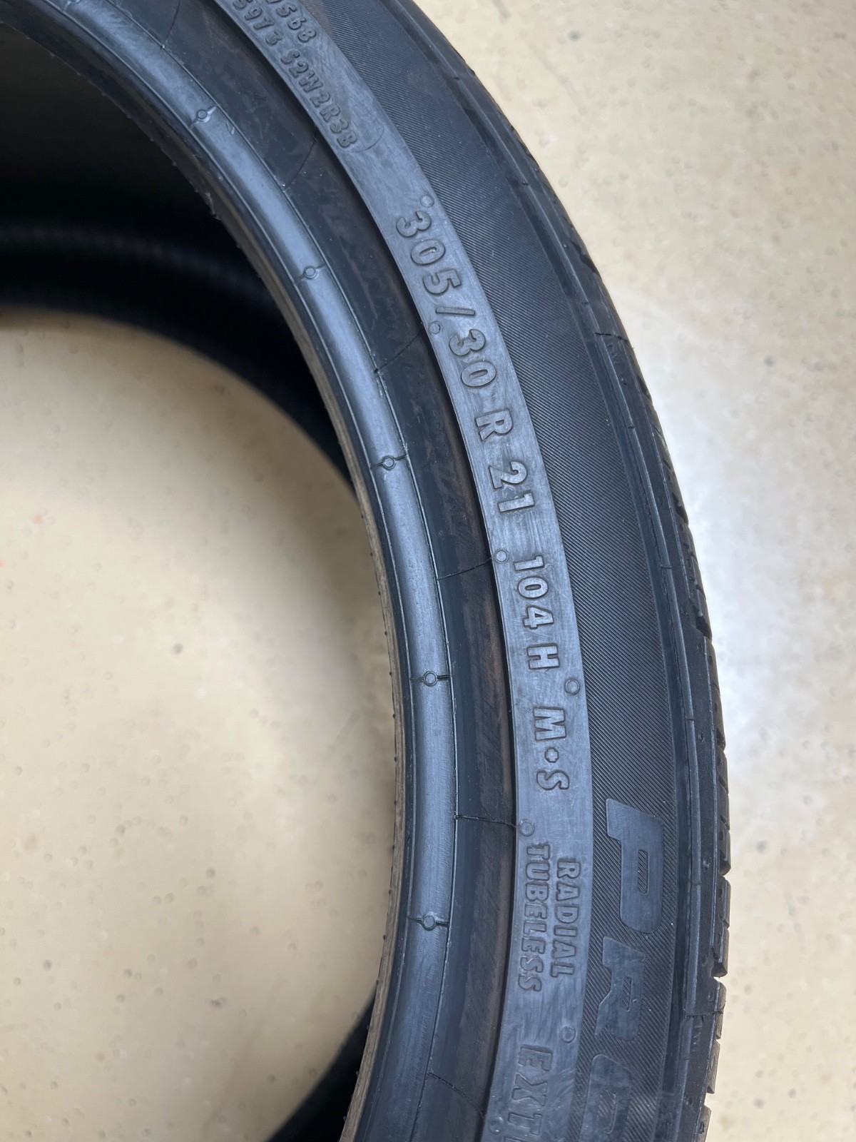 1 – NO REPAIRS 305/30R21 XL (104H) Continental ProContact RX (NF0) – 7131