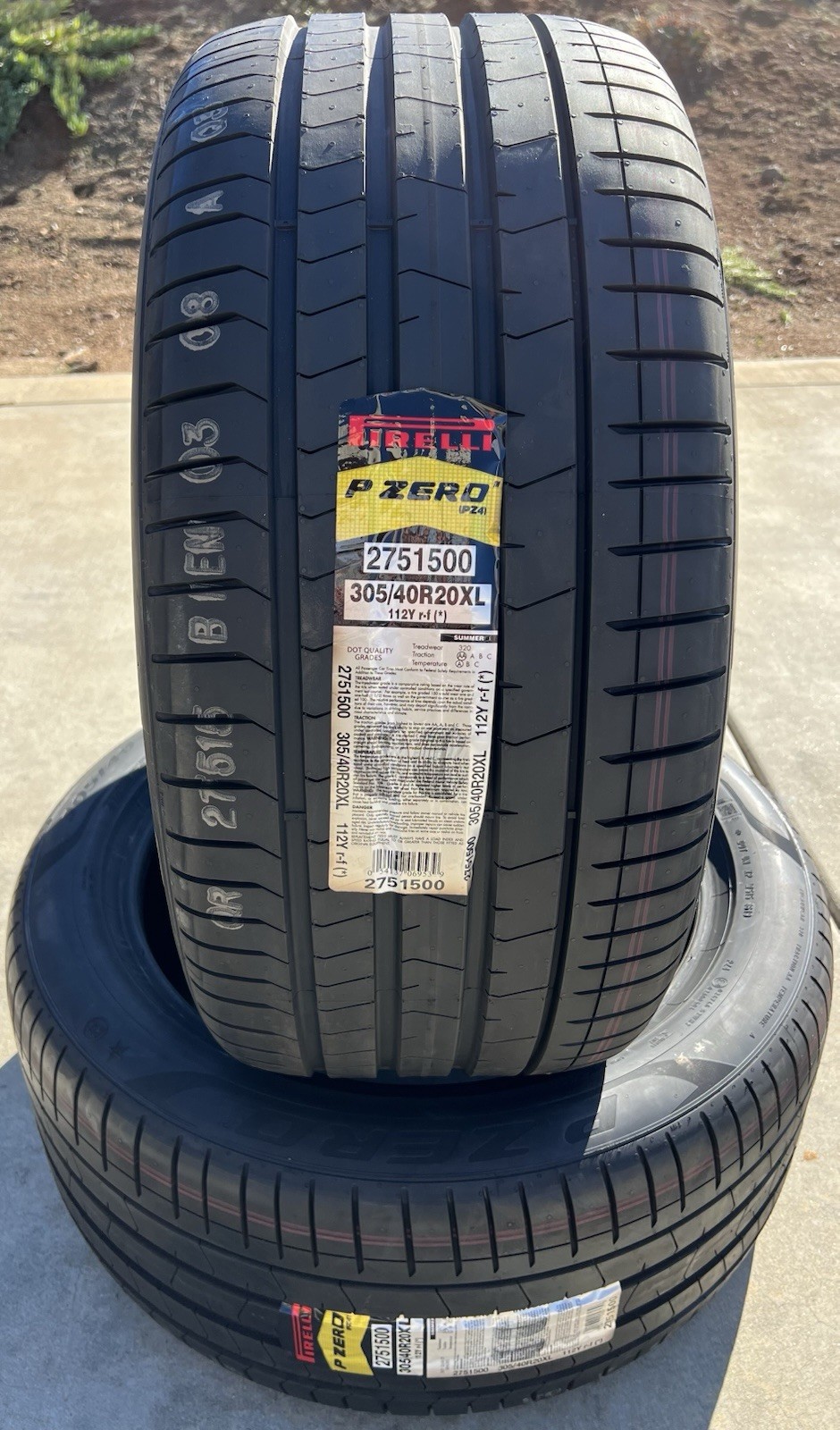 Set of 4 NEW Pirelli P Zero PZ4 Run Flat RFT 305/40R20 Star ★ BMW PZero RunFlat