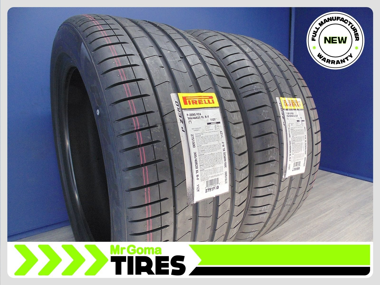 2 BRAND NEW TIRES PIRELLI P ZERO TM PZ4 RSC RFT XL 305/40R20 RUN FLAT 3054020
