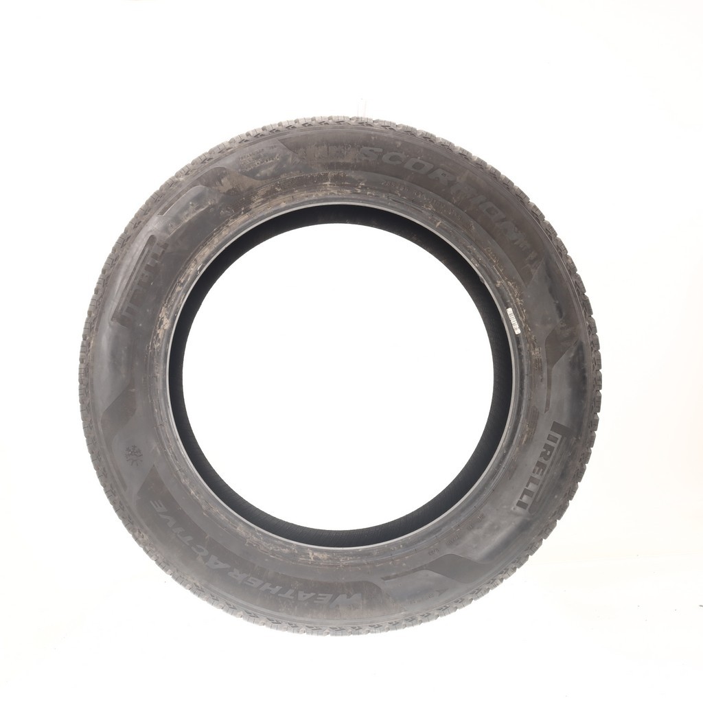 Set of (4) Used 255/55R20 Pirelli Scorpion Weather Active 110V – 9.5-10.5/32