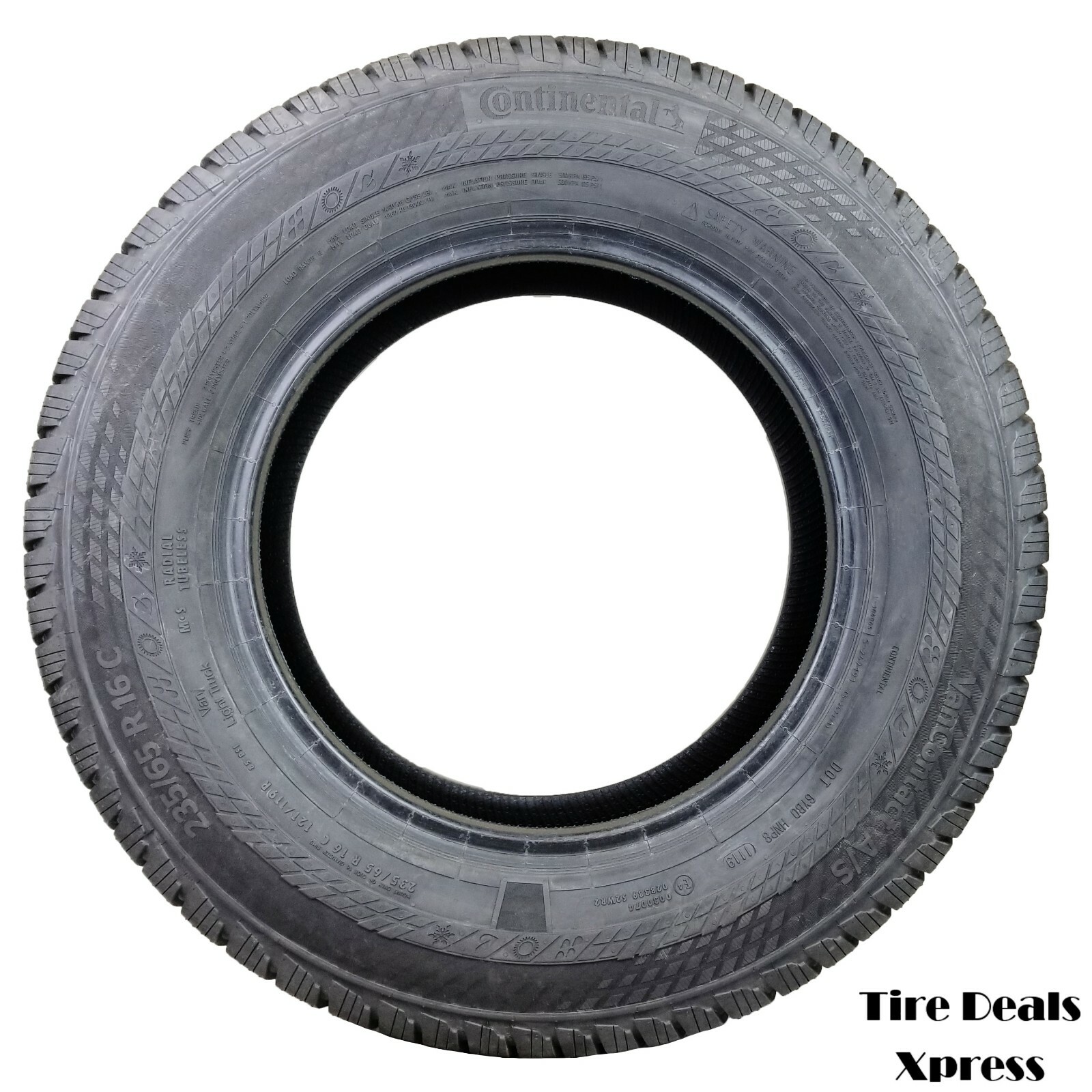 4 (Four) 235/65R16C Continental VanContact A/S NEW FACTORY TAKEOFF LRE Tire