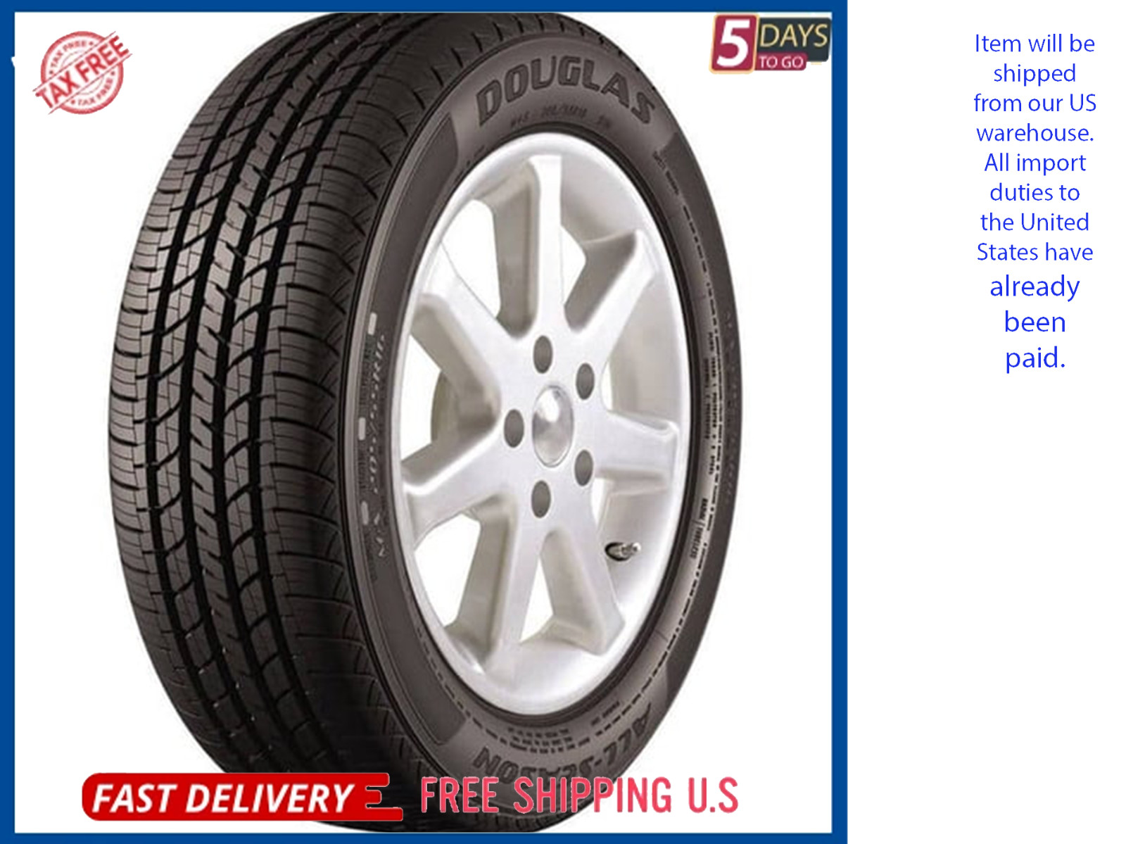 Douglas Touring A/S 205/55R16 91H All-Season Tire