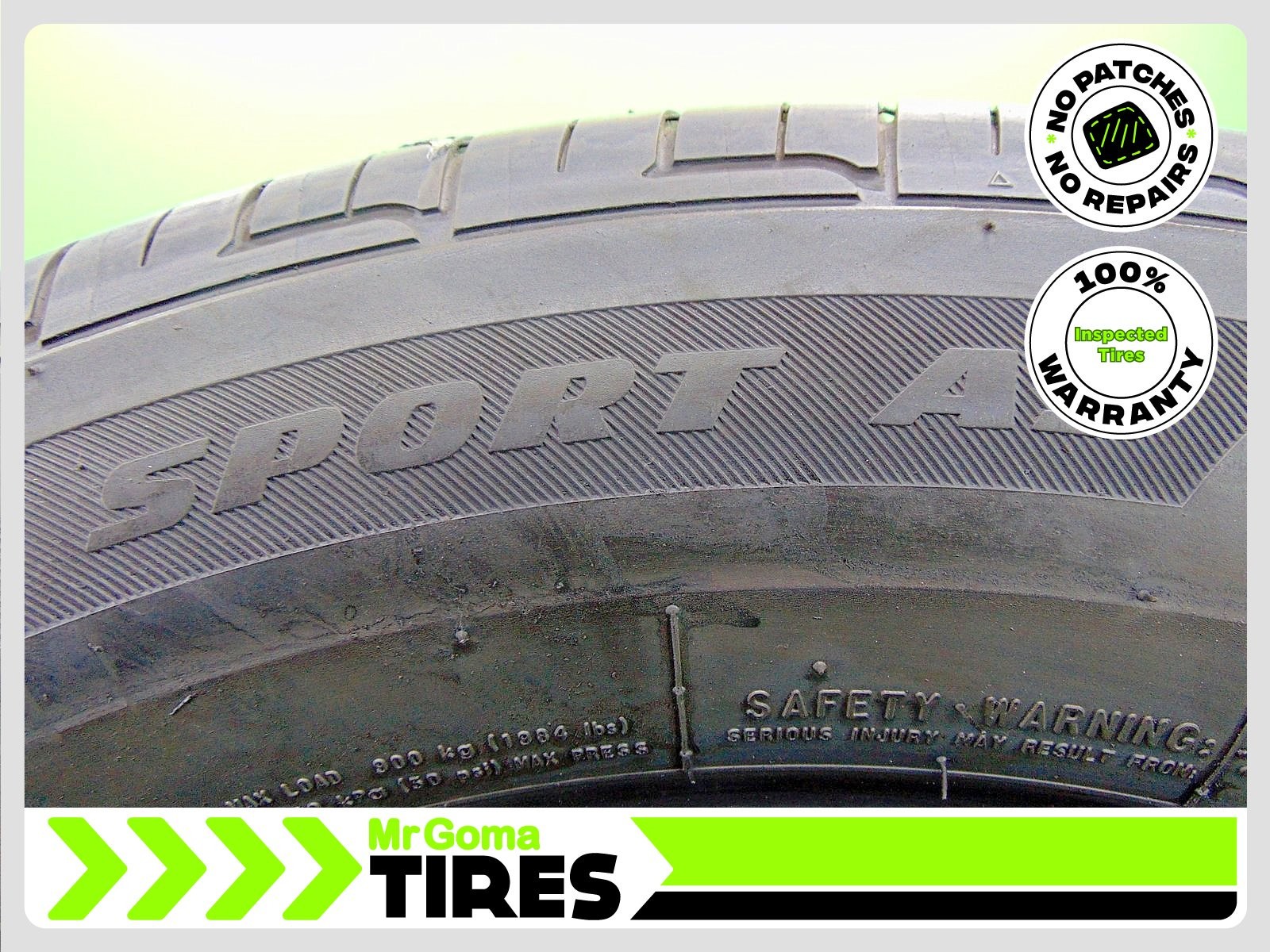 1 225/60R18 USED TIRE BRIDGESTONE DUELER H/P SPORT AS RFT XL 8.5/32 TREAD 104H