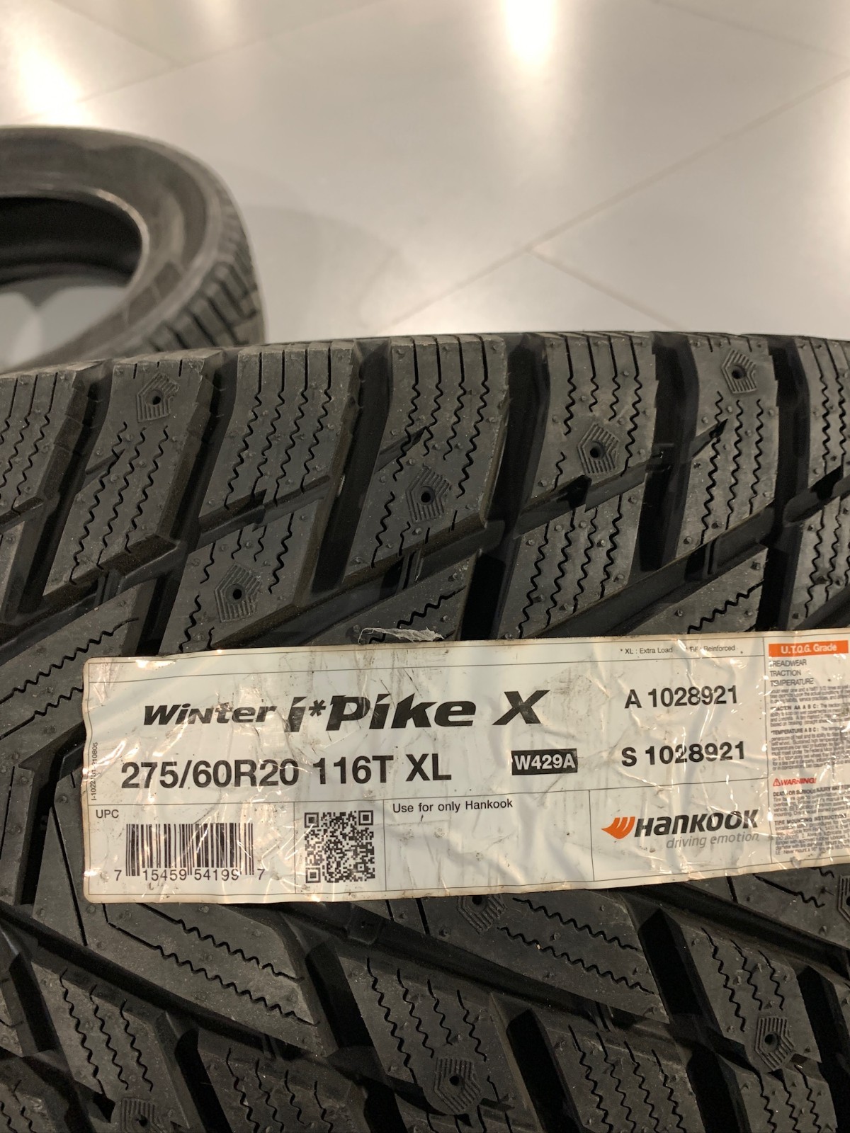 2 Take Off 275 60 20 Hankook Winter i*Pike X Extra Load Snow Tires
