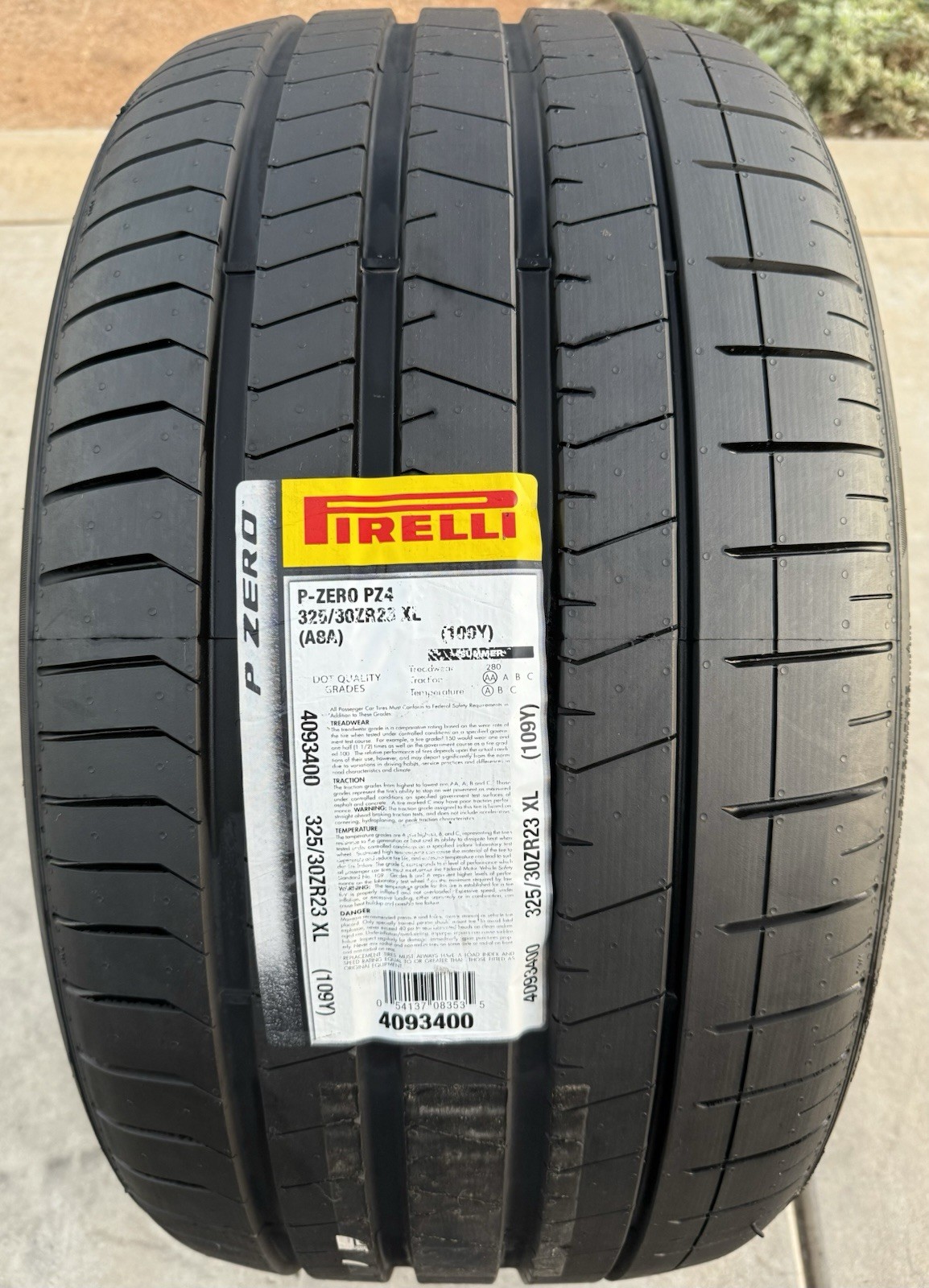 Set of TWO BRAND NEW 325/30ZR23 (109Y) Pirelli P Zero PZ4 Sport A8A Tires