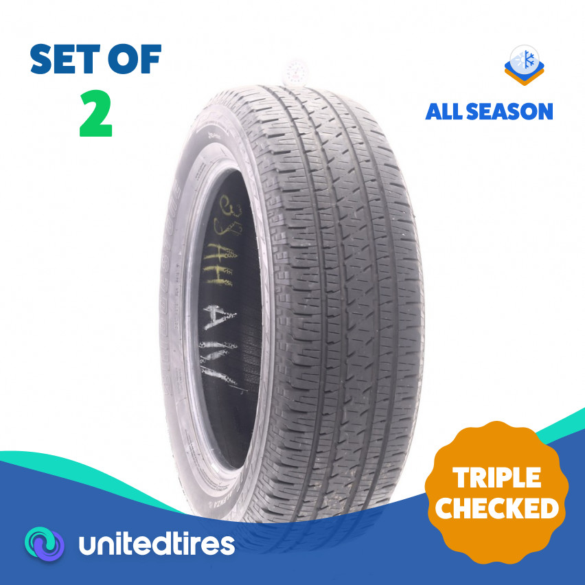 Set of (2) Used 245/60R20 Bridgestone Dueler H/L Alenza Plus 107H – 7.5/32