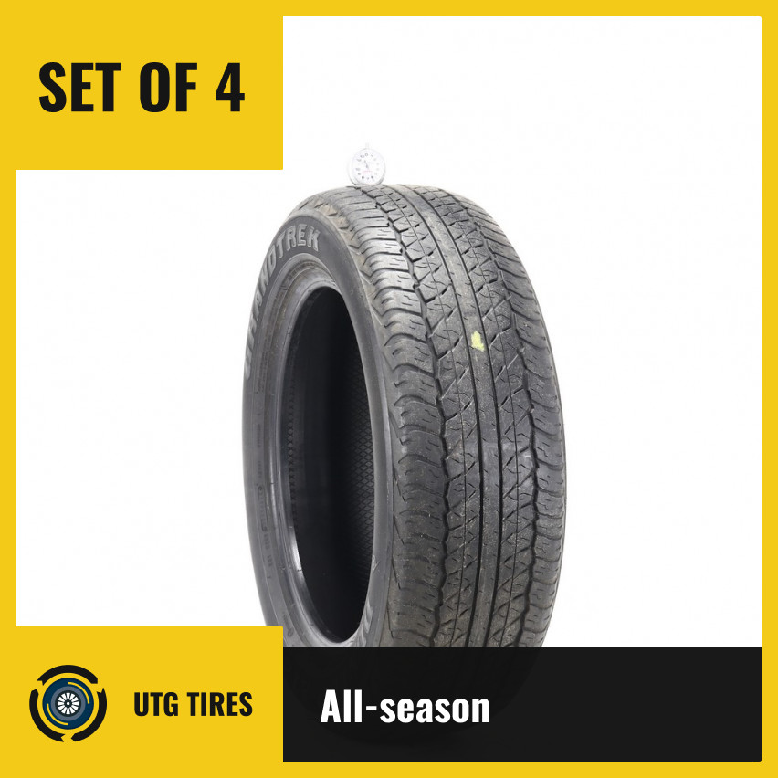 Set of (4) Used 225/60R18 Dunlop Grandtrek AT20 99H – 6-7.5/32