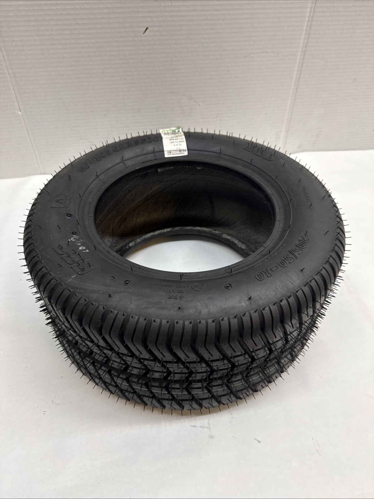 (QTY 1) BKT GF-305 Classic 205/50-10 Load 4 Ply Golf Cart Tubeless Tire
