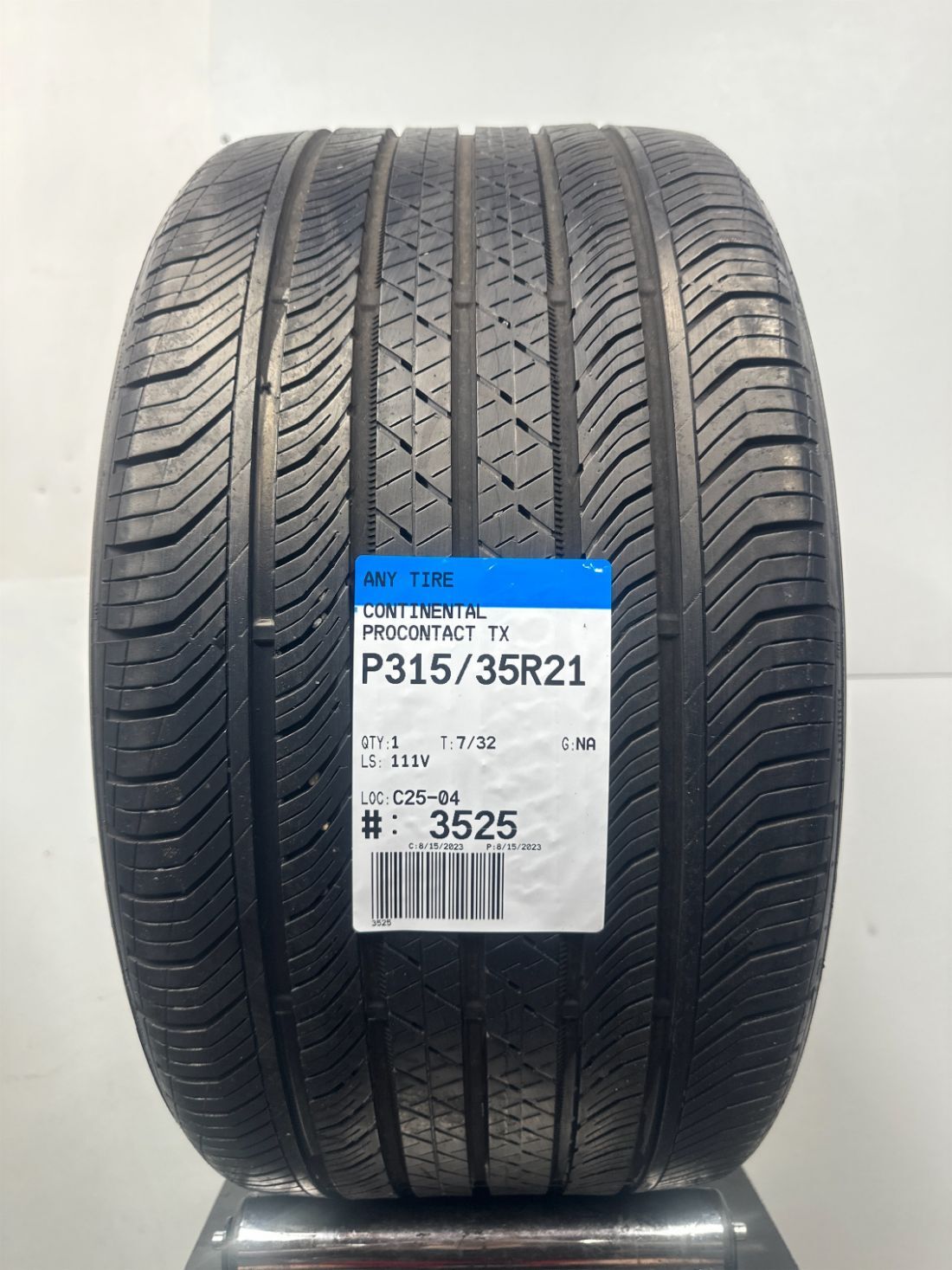 1 Continental ProContact TX Used Tire P315/35R21 3153521 315/35/21 7/32