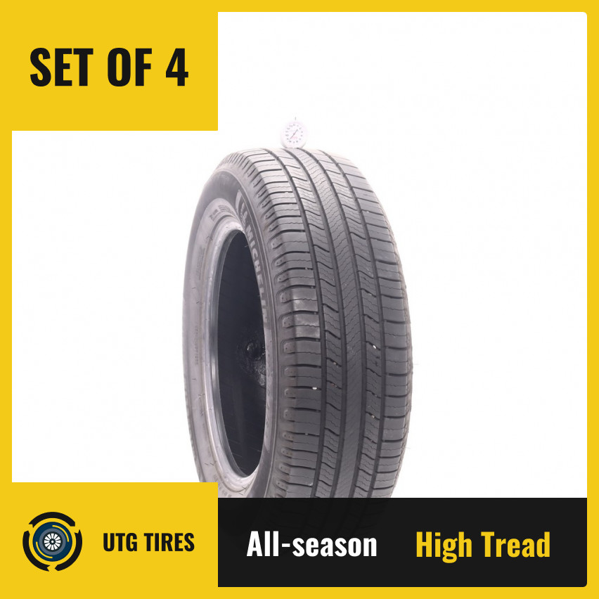 Set of (4) Used 225/65R17 Michelin X Tour A/S 2 102H – 8.5-9.5/32
