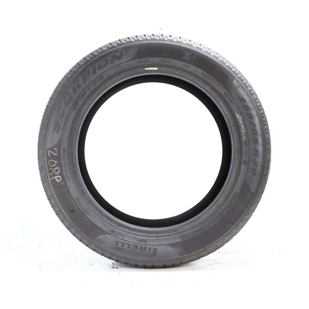 Set of (4) Used 255/55R20 Pirelli Scorpion Winter 110V – 6.5-7/32