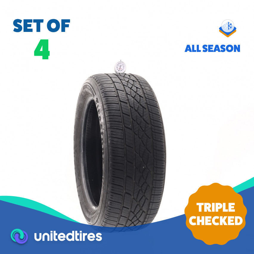 Set of (4) Used 225/50R17 Firestone Firehawk AS V2 98W – 7.5-8/32