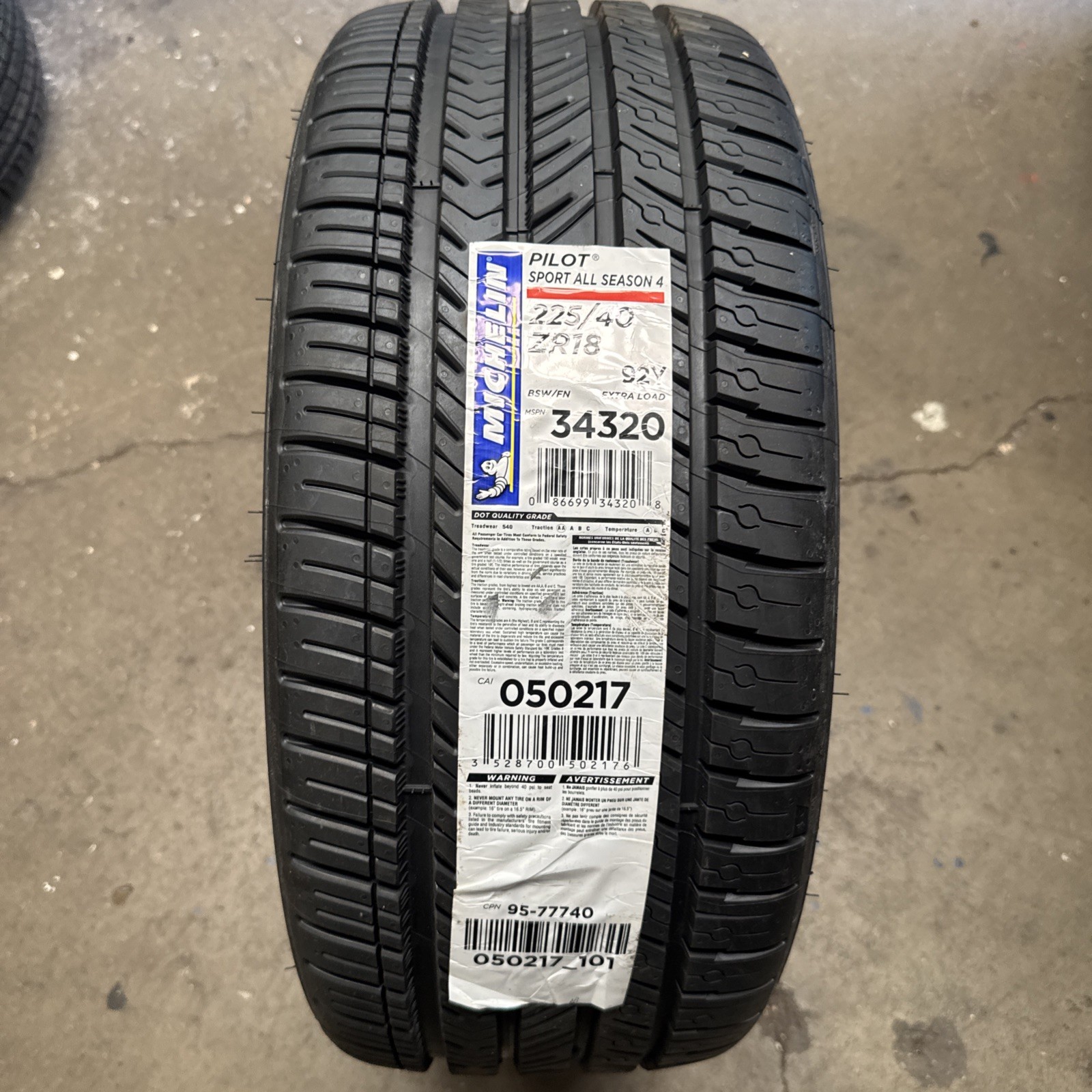 1 Michelin Pilot Sport A/S 4 225/40R18 92Y XL All Season