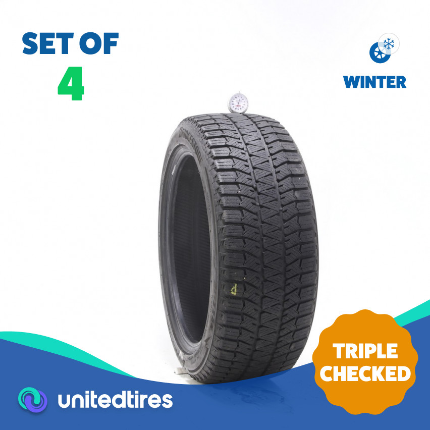 Set of (4) Used 235/45R18 Bridgestone Blizzak WS90 Studless 94H – 7.5-8/32