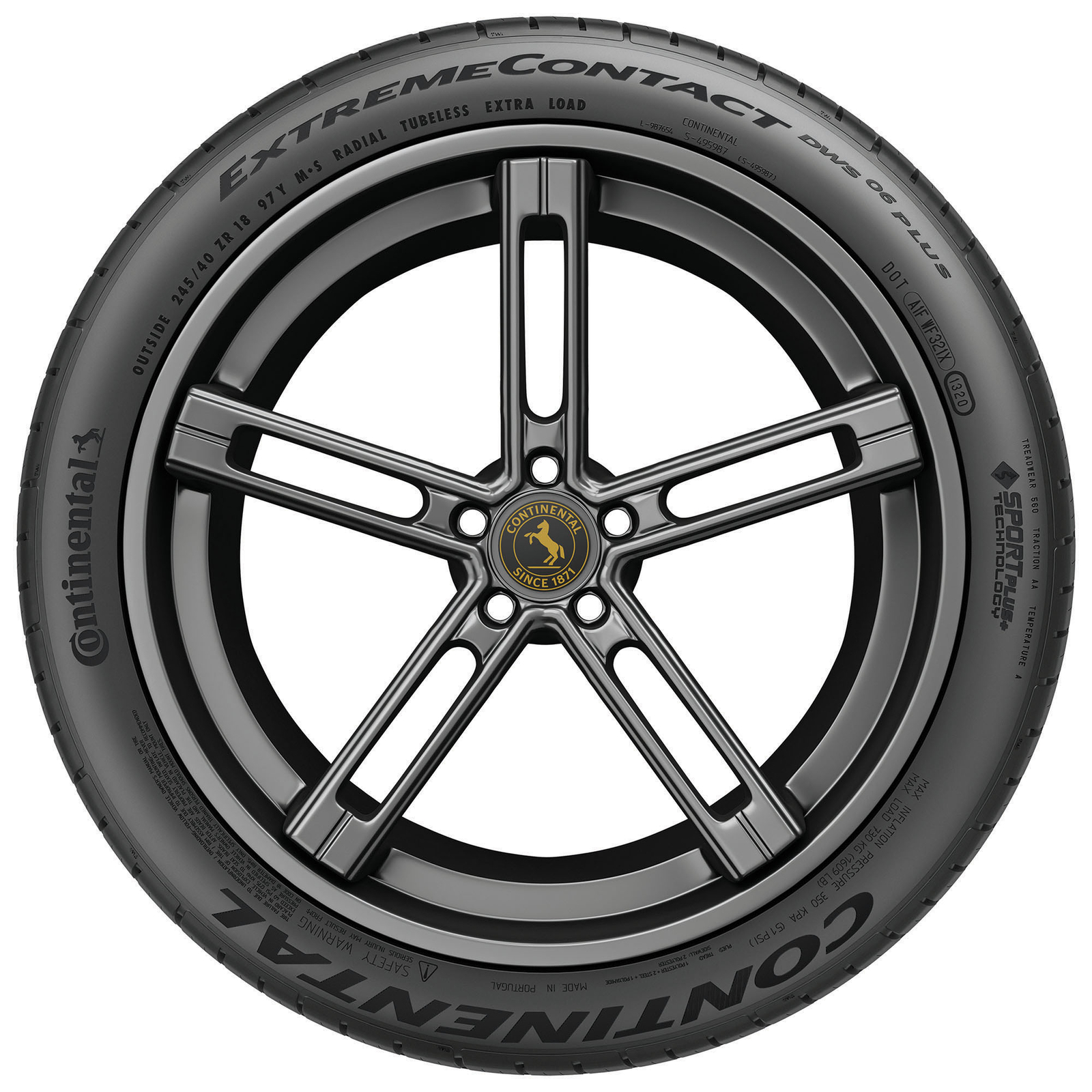 1 New Continental Extremecontact Dws06 Plus – 235/45zr18 Tires 2354518 235 45