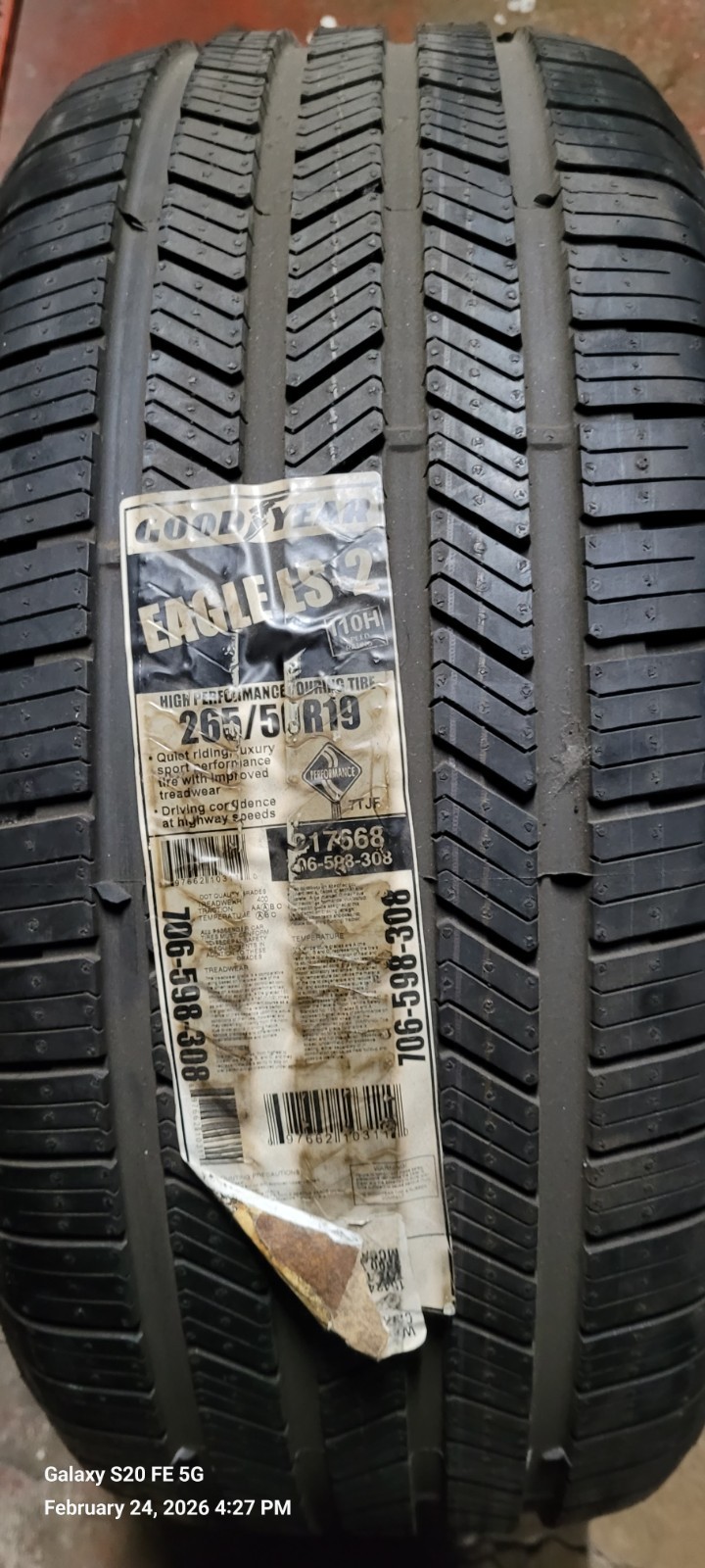 265/50R19 GOODYEAR EAGLE LS2- NEW – 706598308