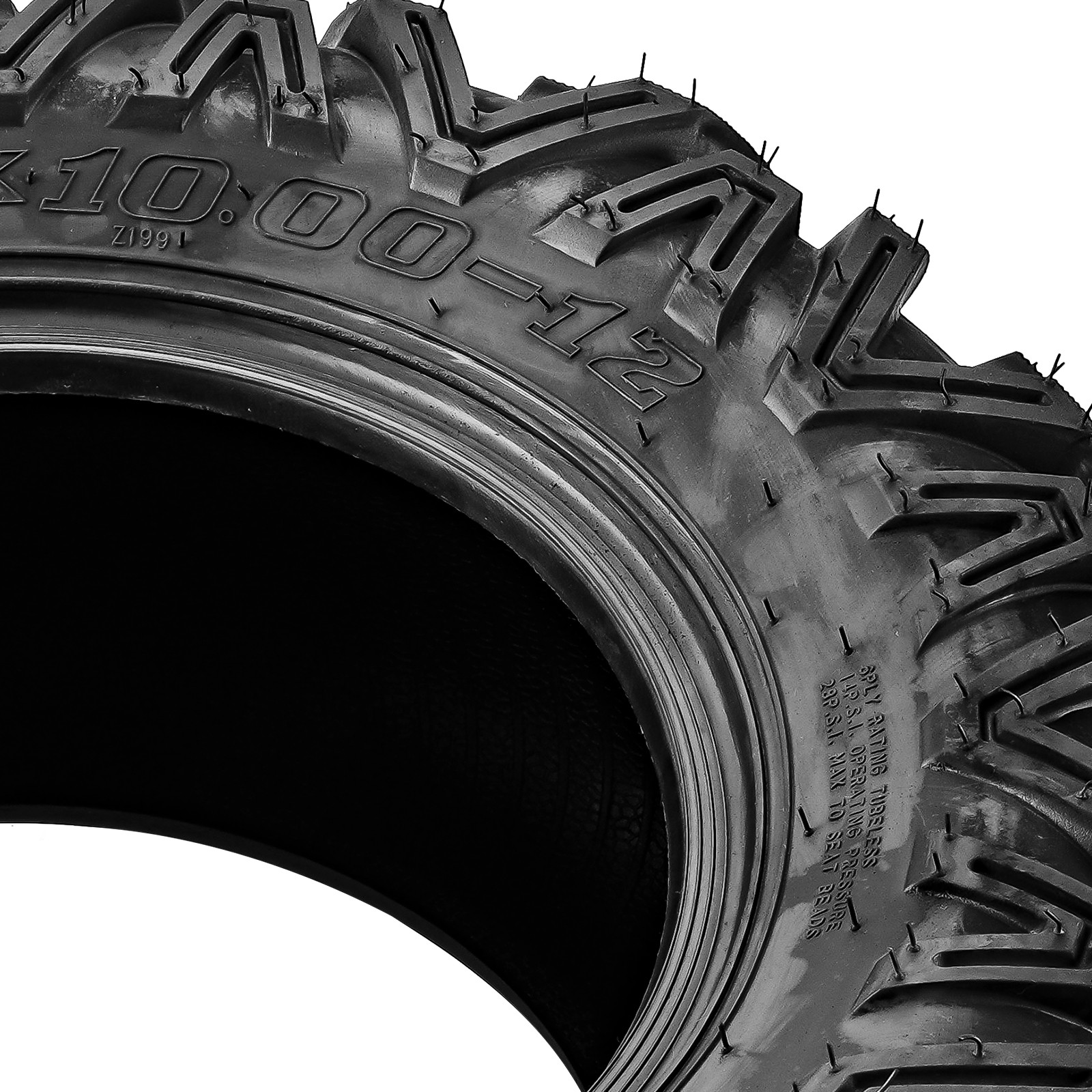 2PCS 25×10-12 25x10x12 ATV Tires 6Ply 25-10-12 All Terrain UTV Tires 