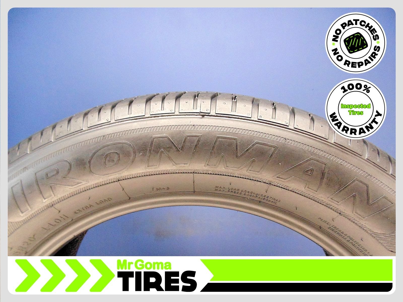 2 IROMAN RB-SUV XL 255/55R20 USED TIRES 8.8/32 TREAD 110H NO PATCHES 2555520