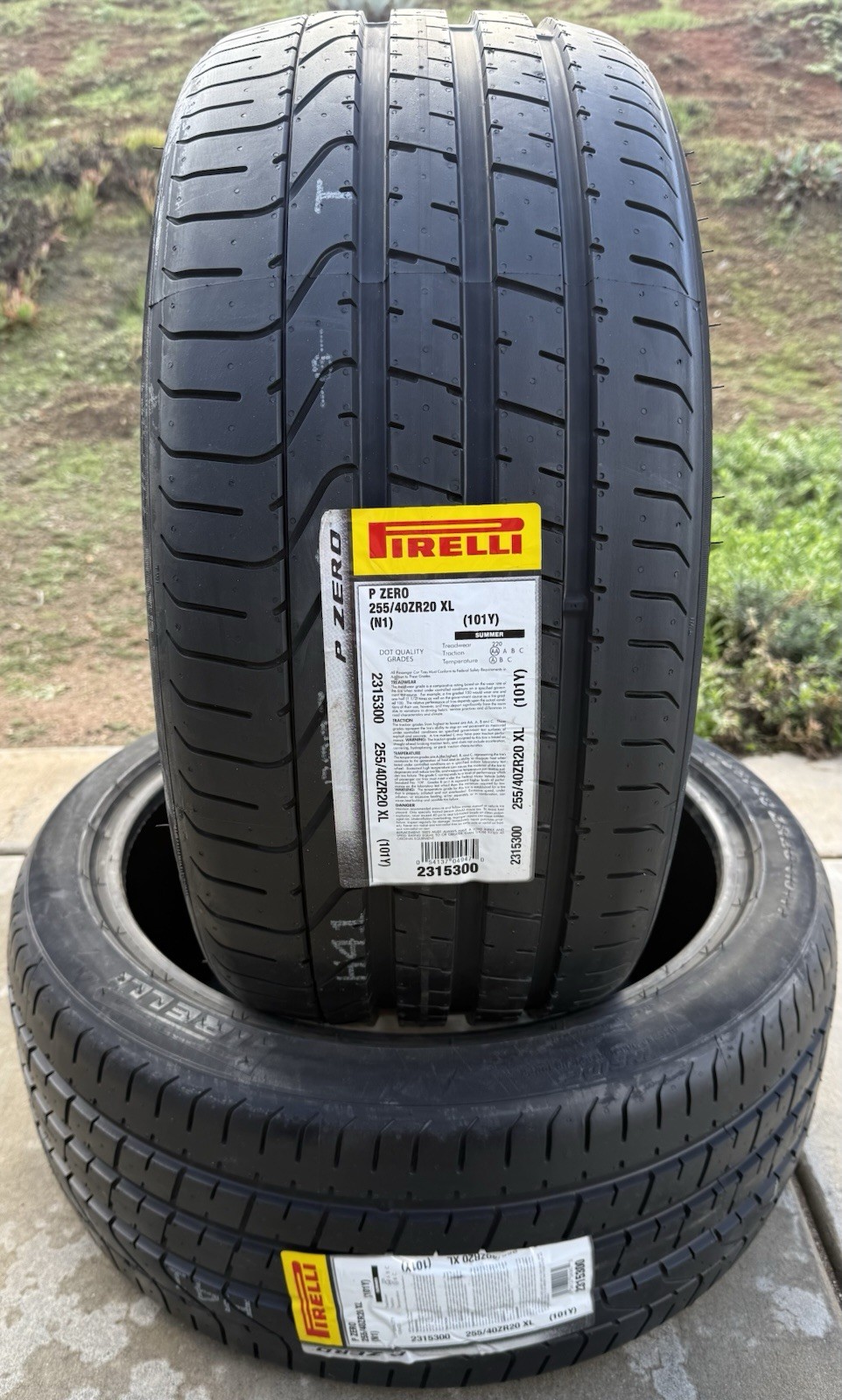 Set of TWO BRAND NEW 255/40ZR20 (101Y) Pirelli P Zero N1 Tires 2554020