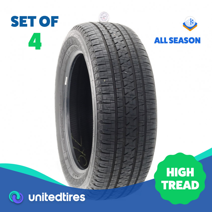 Set of (4) Used 255/55R20 Bridgestone Dueler H/L Alenza 107H – 10-11/32