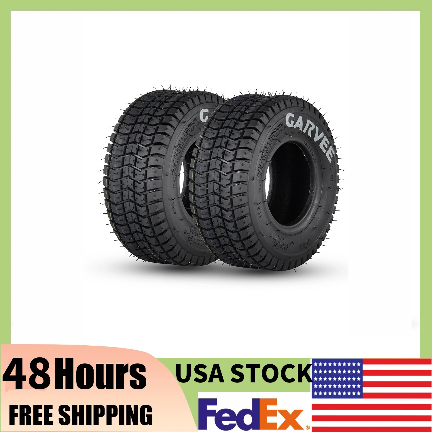 2pcs 9×3.50-4 Lawn Mower Tires 9×3.5-4 2PR Tubeless Lawn Mower Replacemen Tires