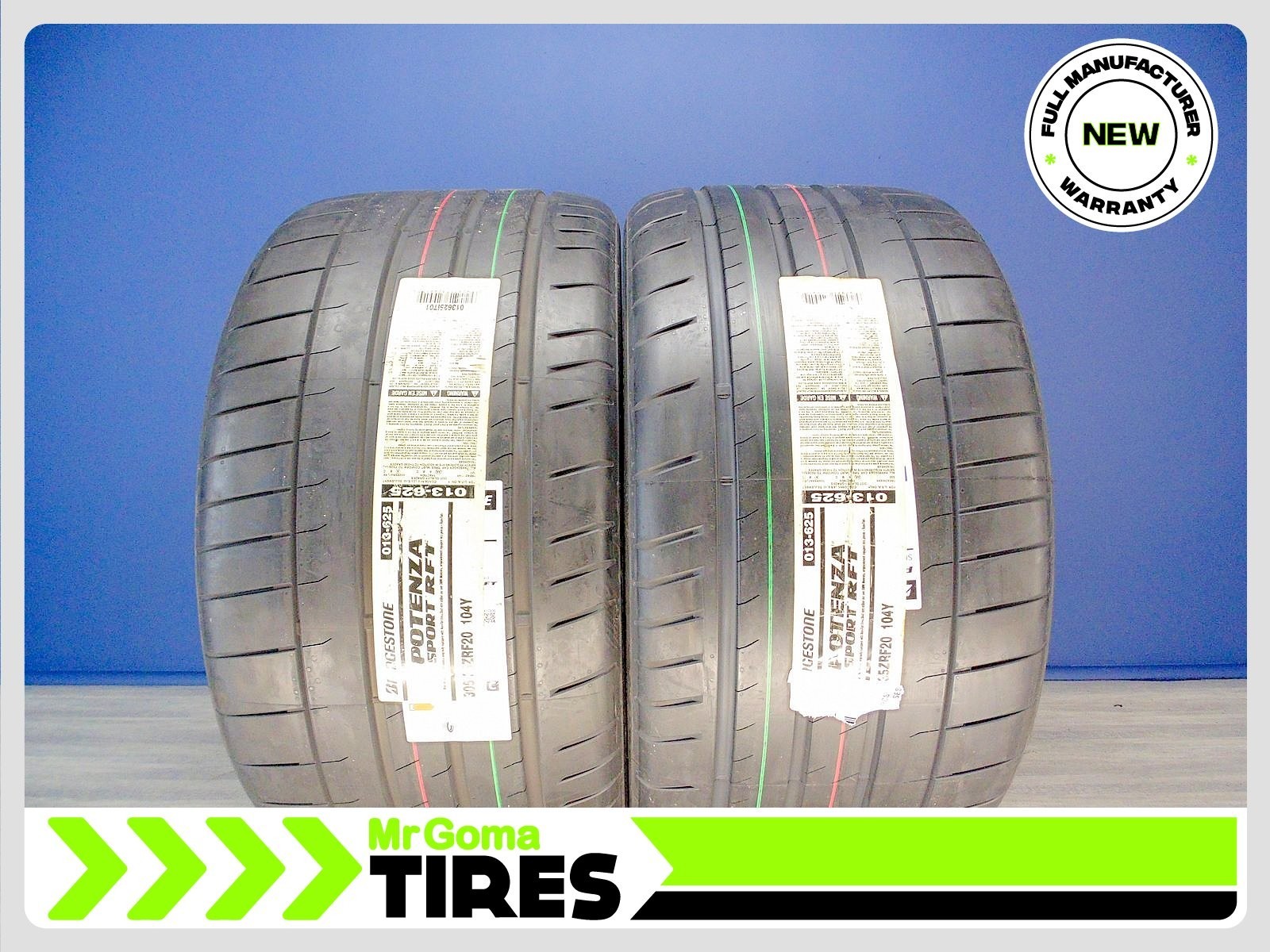 2 BRIDGESTONE POTENZA SPORT RFT 305/35ZRF20 TIRES 104Y 3053520 RUN FLAT TIRES