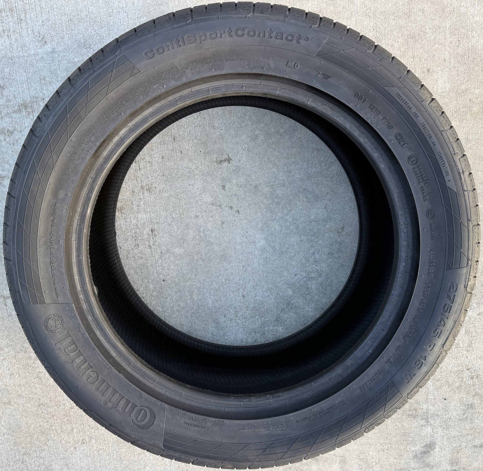 Set of TWO BRAND NEW 275/45R18 103W Continental ContiSportContact 5 Tires