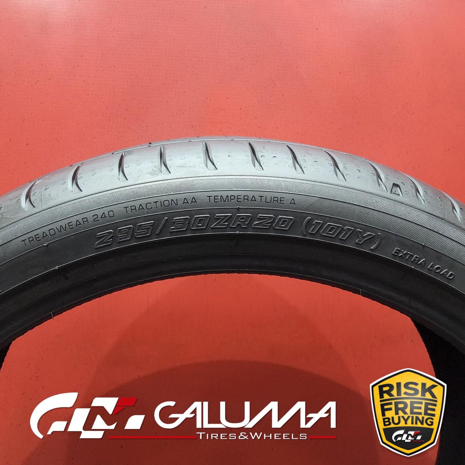 1 (One) Tire Yokohama Advan Sport V107 XL 295/30ZR20 295/30/20 No Patch #93350