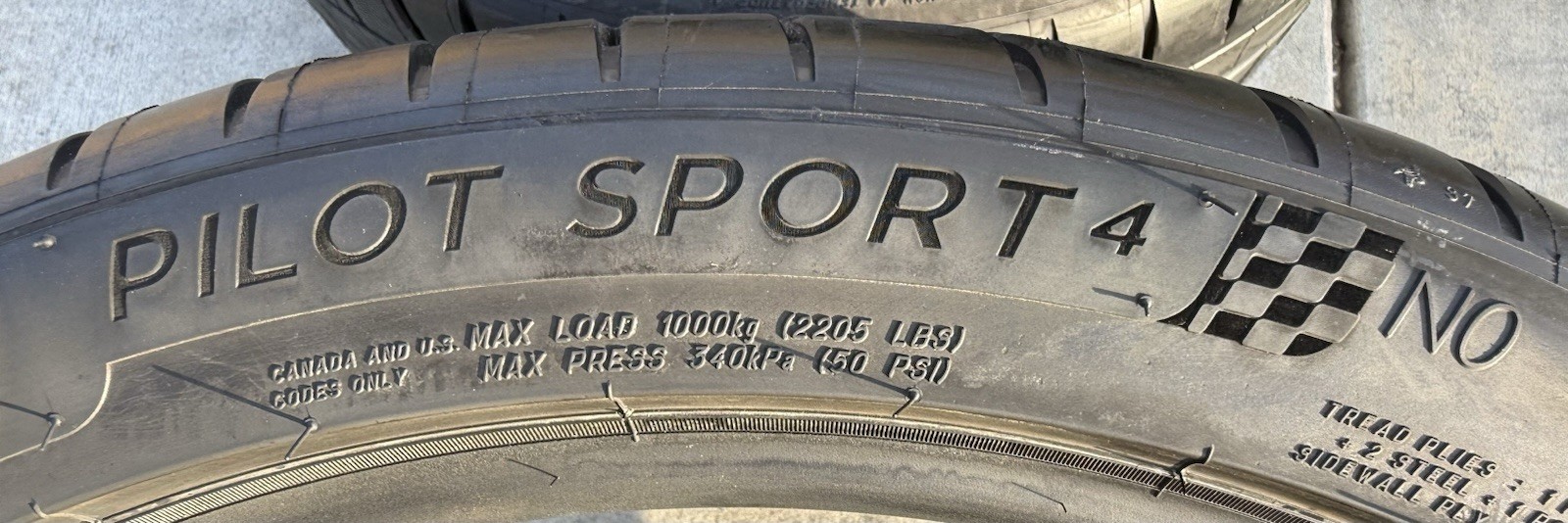 TWO BRAND NEW 325/30ZR21 (108Y) Michelin Pilot Sport 4 N0 Porsche Acoustic Tires