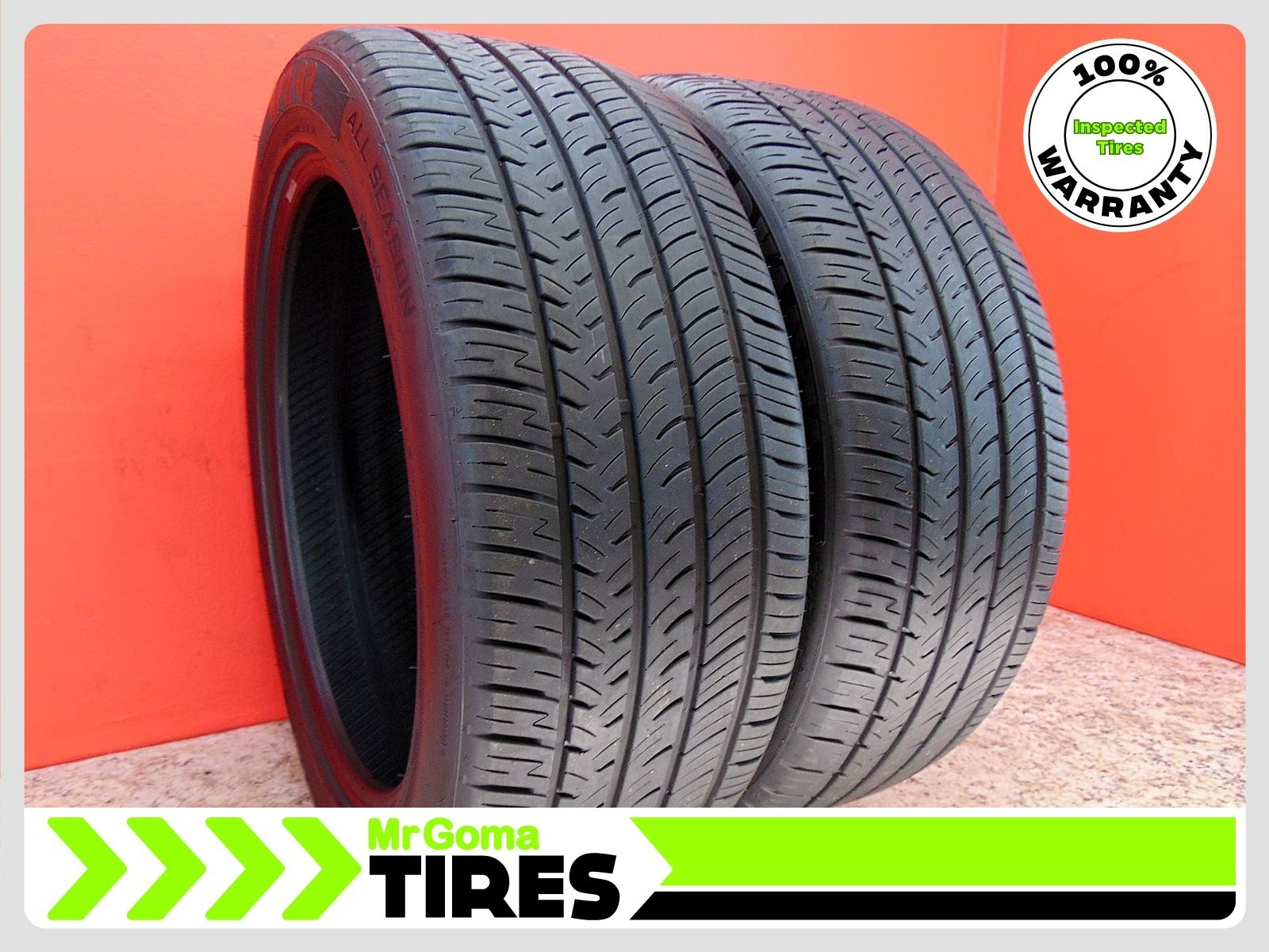 2 ADVANTA HP Z-02 ALL SEASON ECOSAFE XL 275/45ZR21 USED TIRES 8.2/32 TREAD 110W