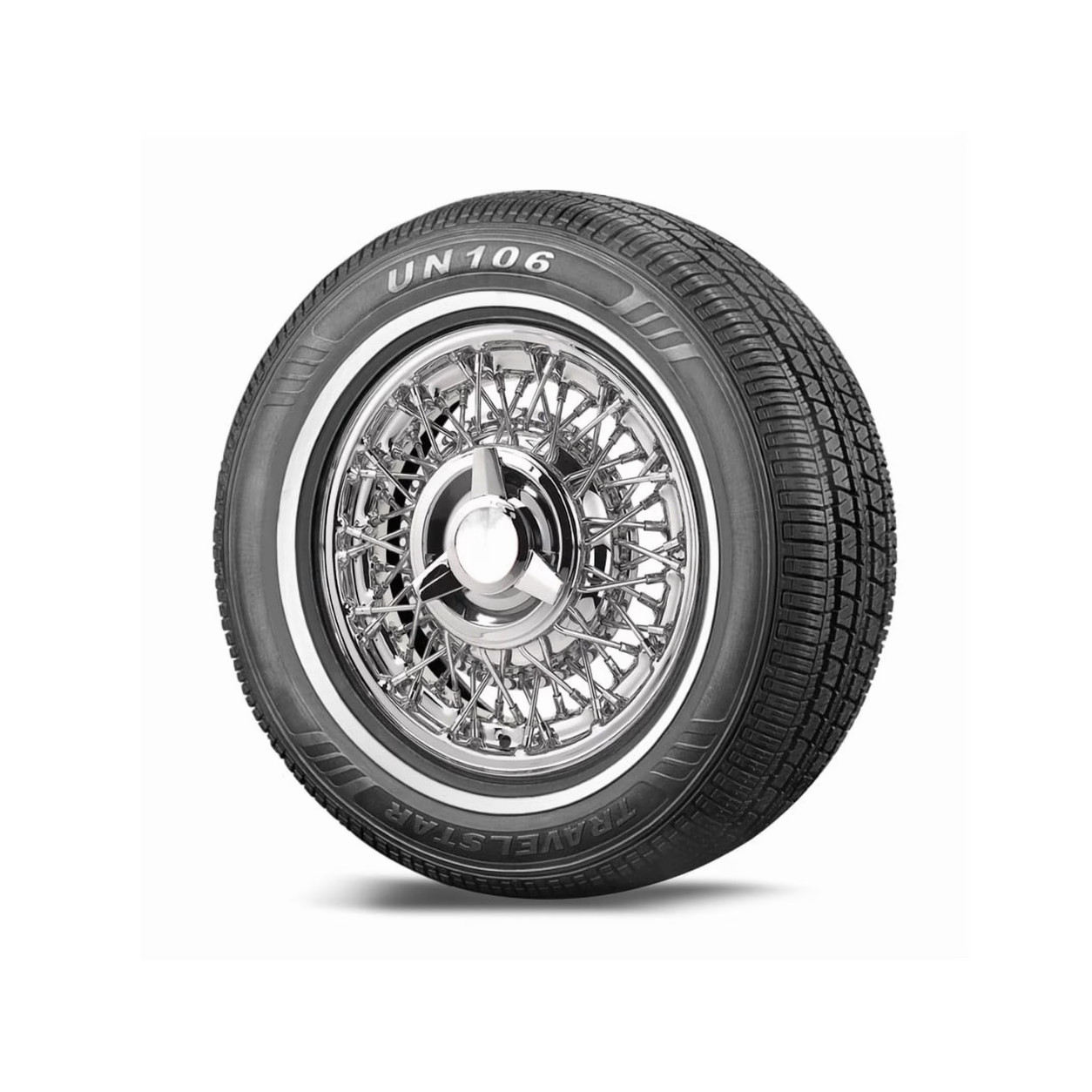 Travelstar UN106 155/80R13 79T 14mm White Wall Passenger Car Tire 155 80 13