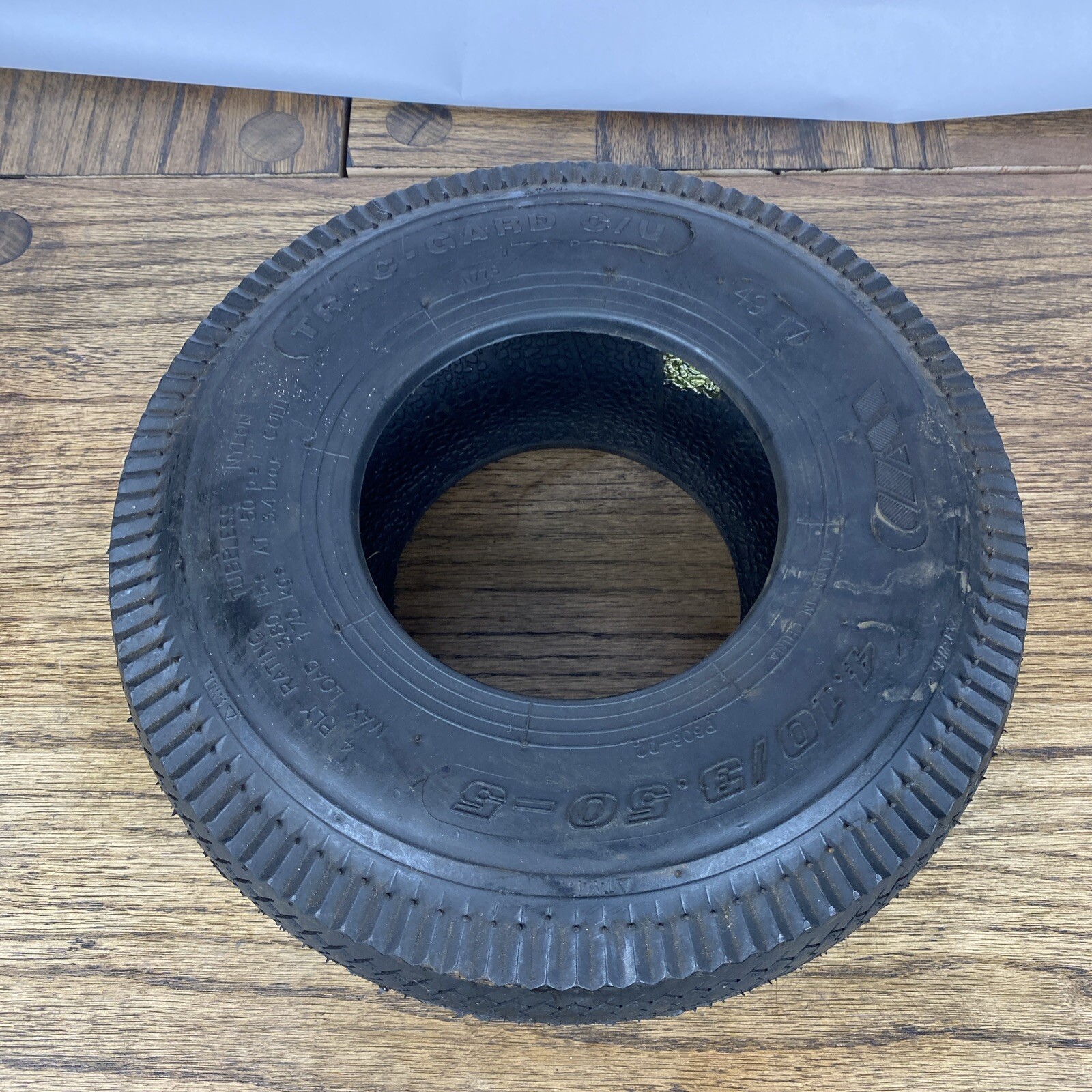 Tire Power King Sawtooth Rib 4.10-5 Load 4 Ply Lawn & Garden