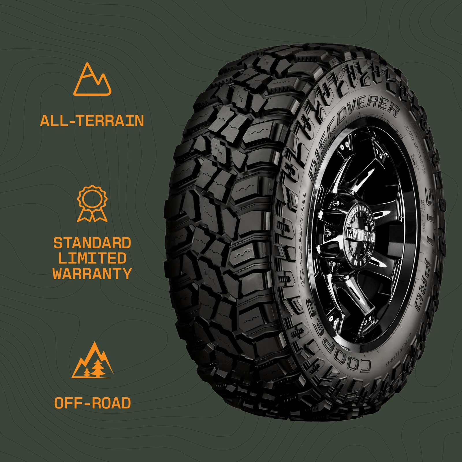 Cooper Discoverer STT Pro All-Season 40X13.50R17LT 121Q, Black