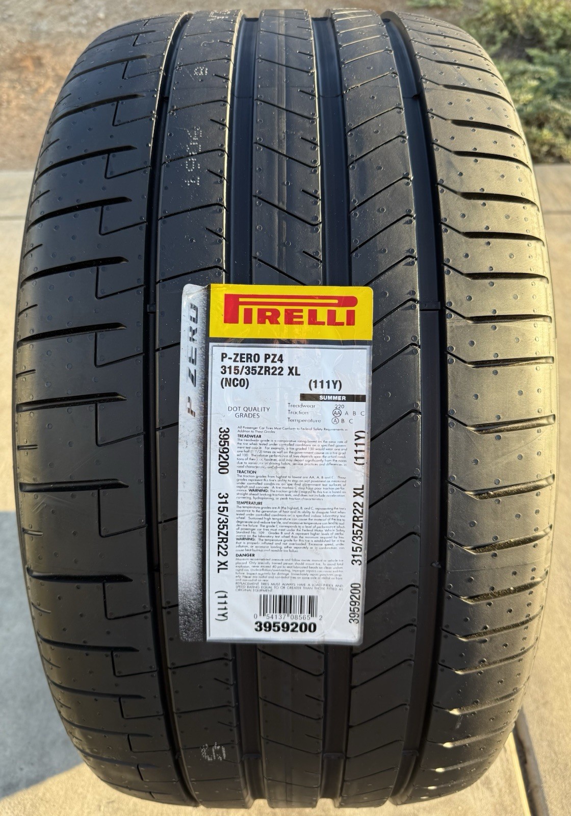 TWO BRAND NEW 315/35ZR22 111Y Pirelli P Zero PZ4 Sport NC0 Porsche Cayenne Tires