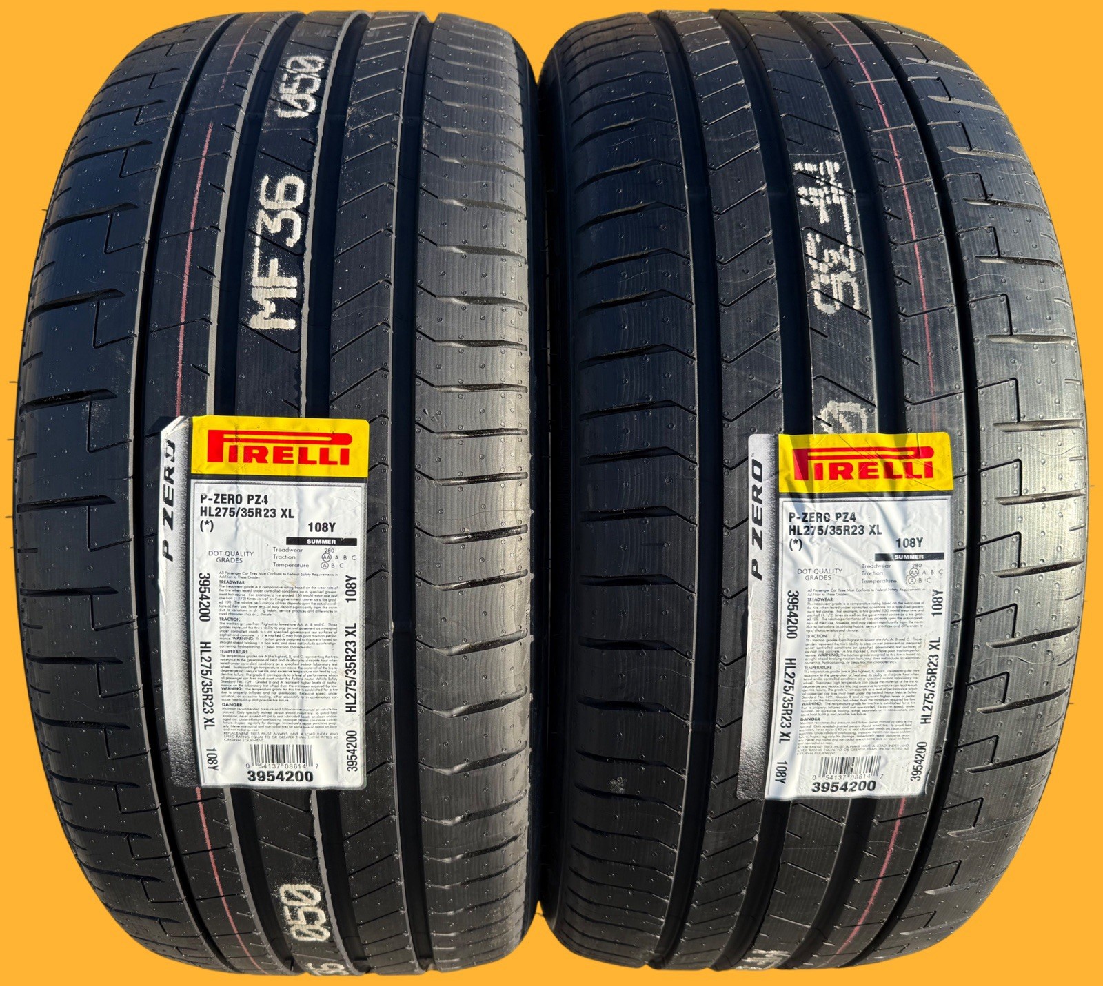 TWO BRAND NEW HL275/35R23 275/35R23 108Y Pirelli P Zero PZ4 BMW XM / X7 Tires