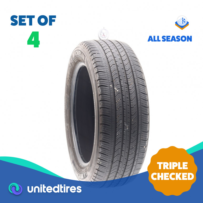 Set of (4) Used 215/55R17 Michelin Primacy MXV4 93V – 6-7/32