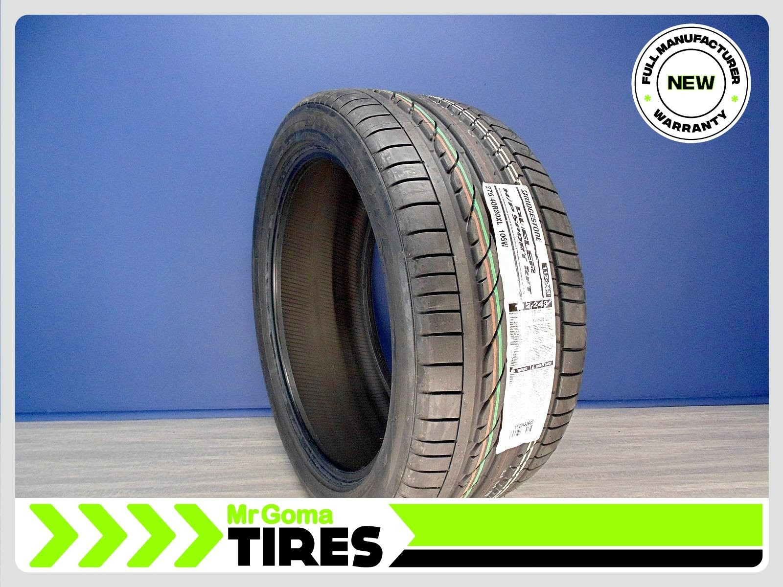 1 BRAND NEW BRIDGESTONE DUELER H/P SPORT RSC RFT XL 275/40R20 TIRE BMW RUN FLAT