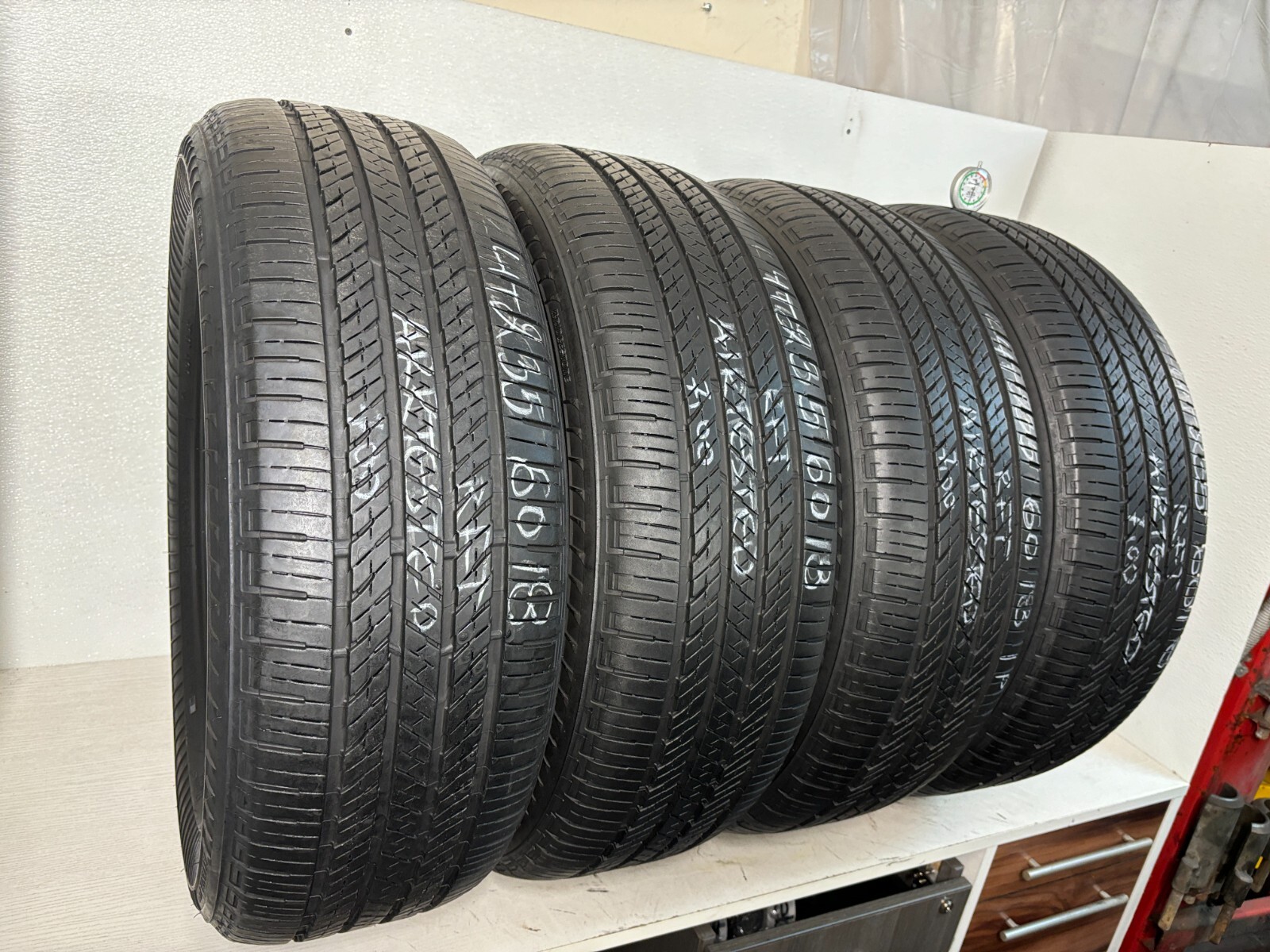 Set 4 Tires 235 60 18 Bridgestone Alenza A/S 02 Run Flat (70% Tread)