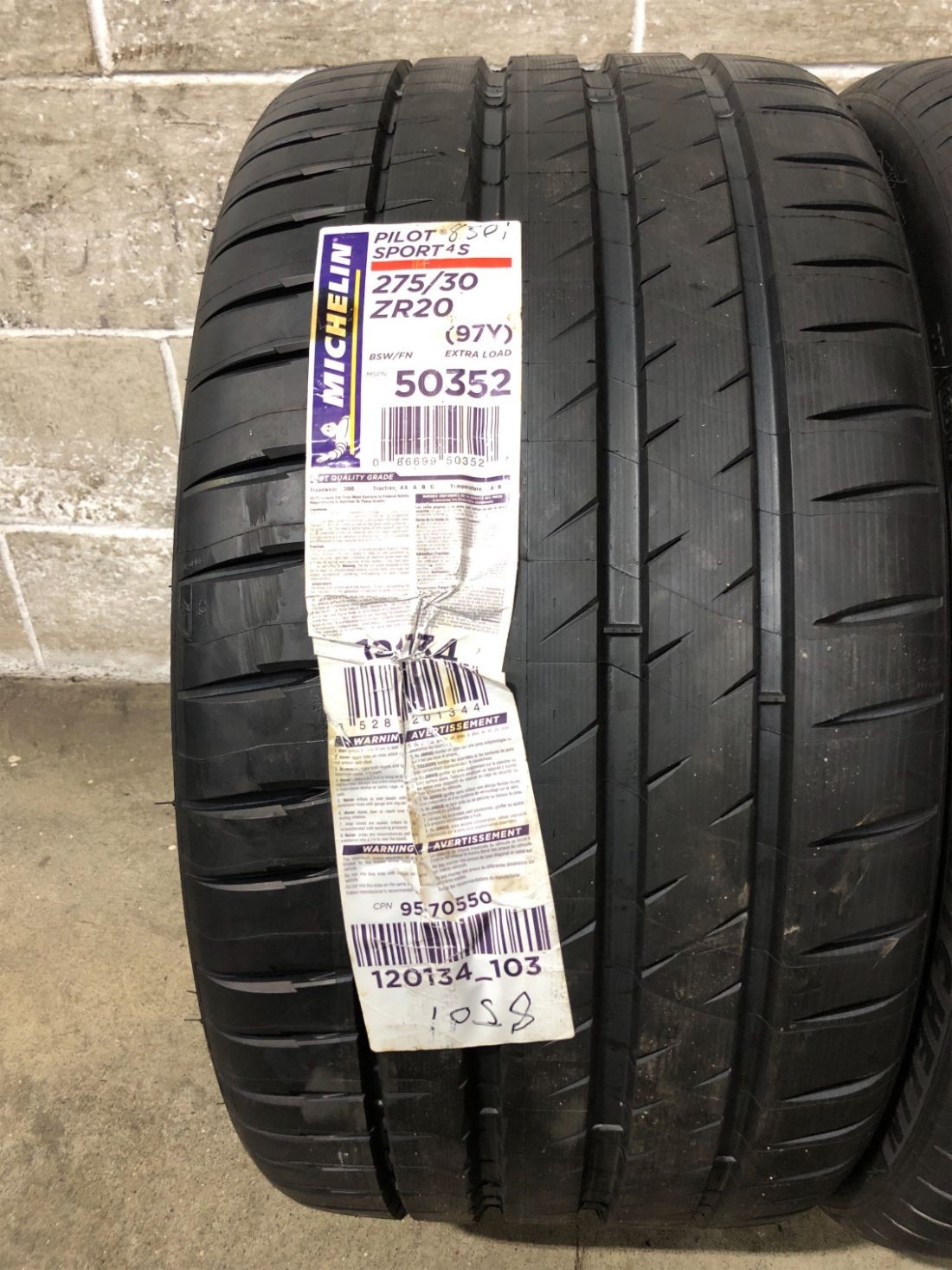 2x P275/30R20 Michelin Pilot Sport 4S 9/32 97 Y New Tires 2753020
