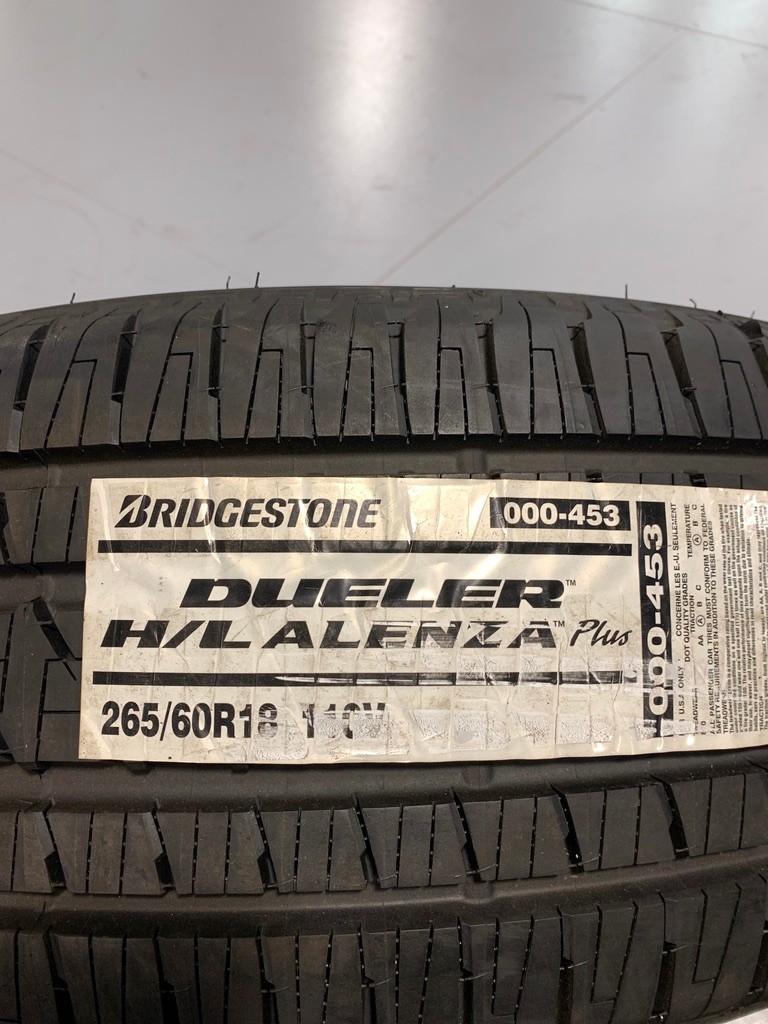 2 New 265 60 18 Bridgestone Dueler H/L Alenza Plus All Season Tires
