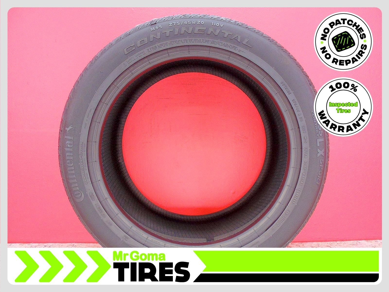 1 CONTINENTAL CROSSCONTACT LX SPORT T1 275/45R20 USED TIRE 8.5/32 TREAD 2754520