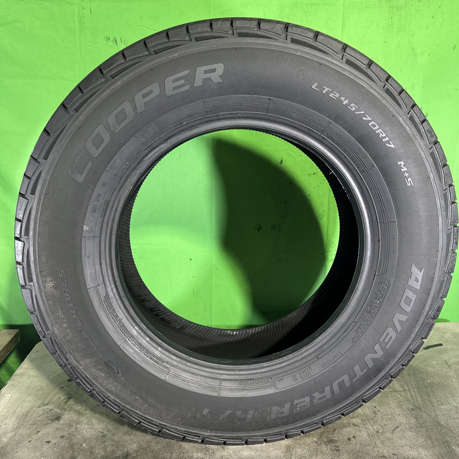 Single,Used-LT245/70R17 Cooper Adventurer H/T 119/116S 13+ DOT 4220