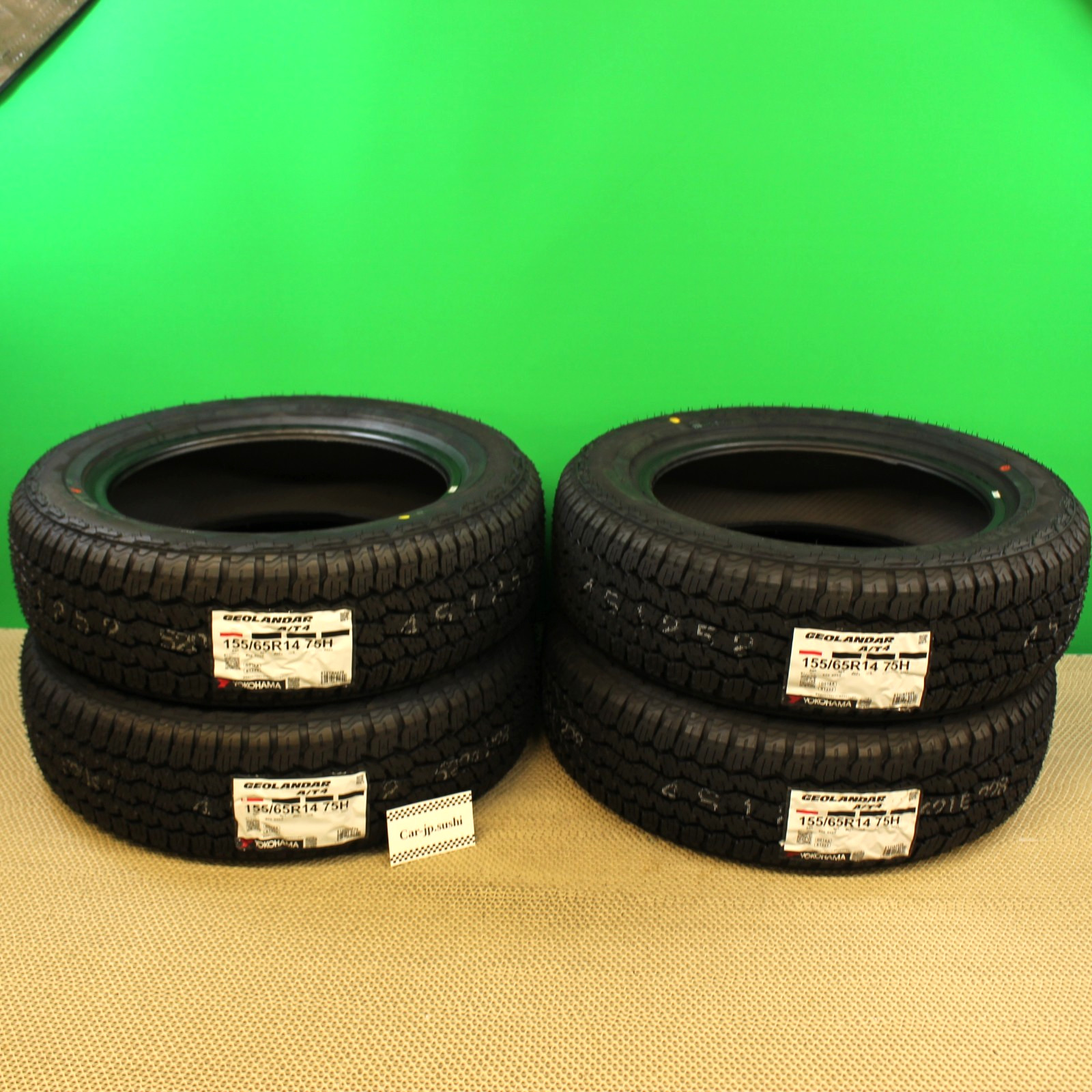 4-pcs YOKOHAMA Tire GEOLANDAR A/T4 AT4 G018 Tires 155/65R14 75H Kei Light Truck