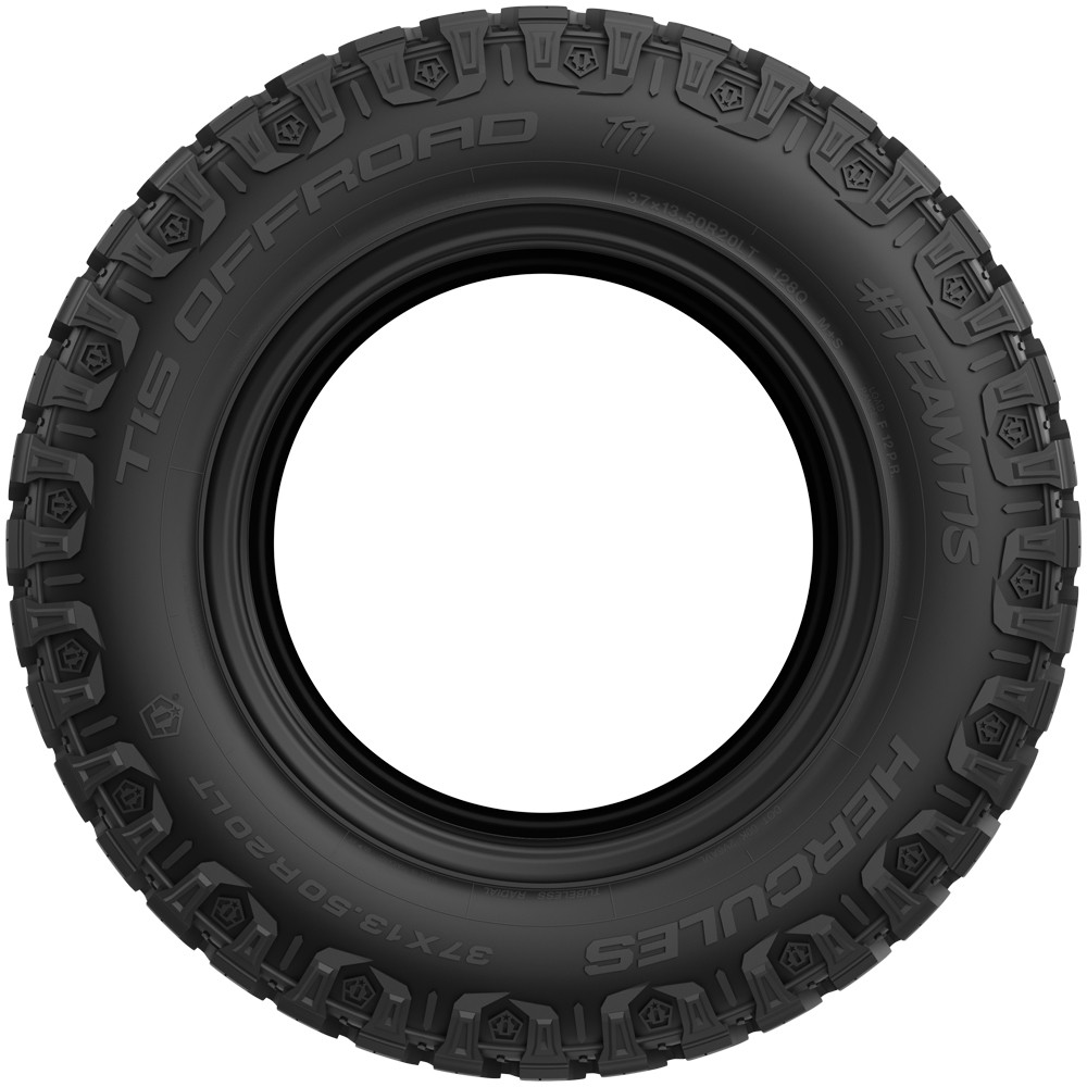 (QTY 4) 35×14.50R20 Hercules TIS Offroad TT1 127Q Load Range F Black Wall Tires