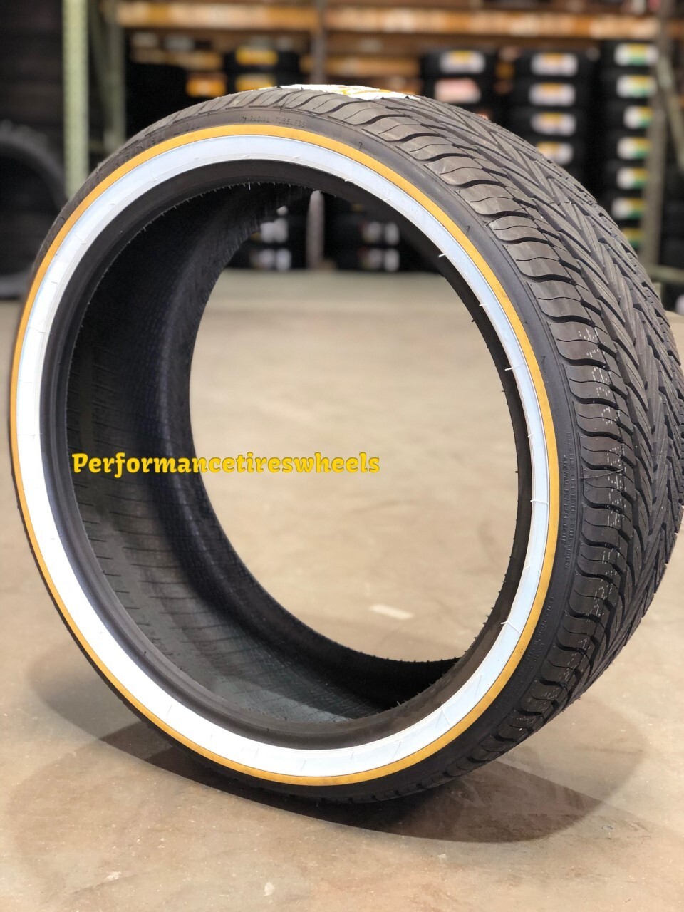 4 NEW 245/35-20 95V VOGUE CUSTOM BUILT RADIAL VIII GOLD WHITE TIRES 245-35R20