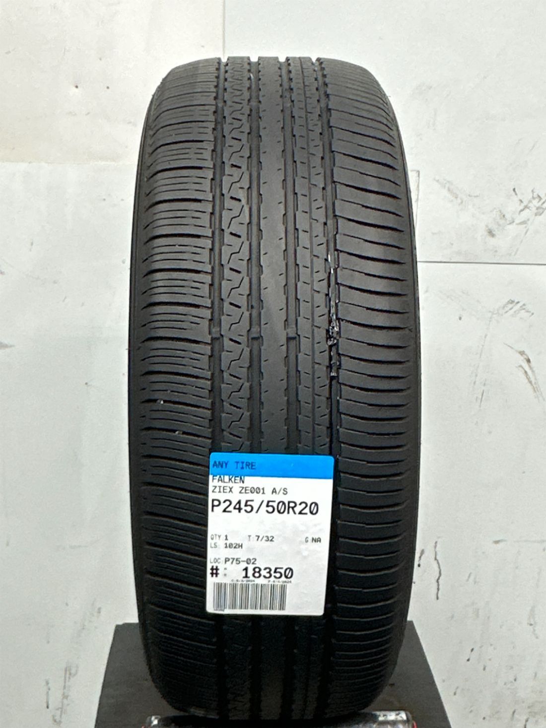 1 Used Falken Ziex ZE001 A/S P245/50R20 2455020 245/50/20 102 H – 7/32