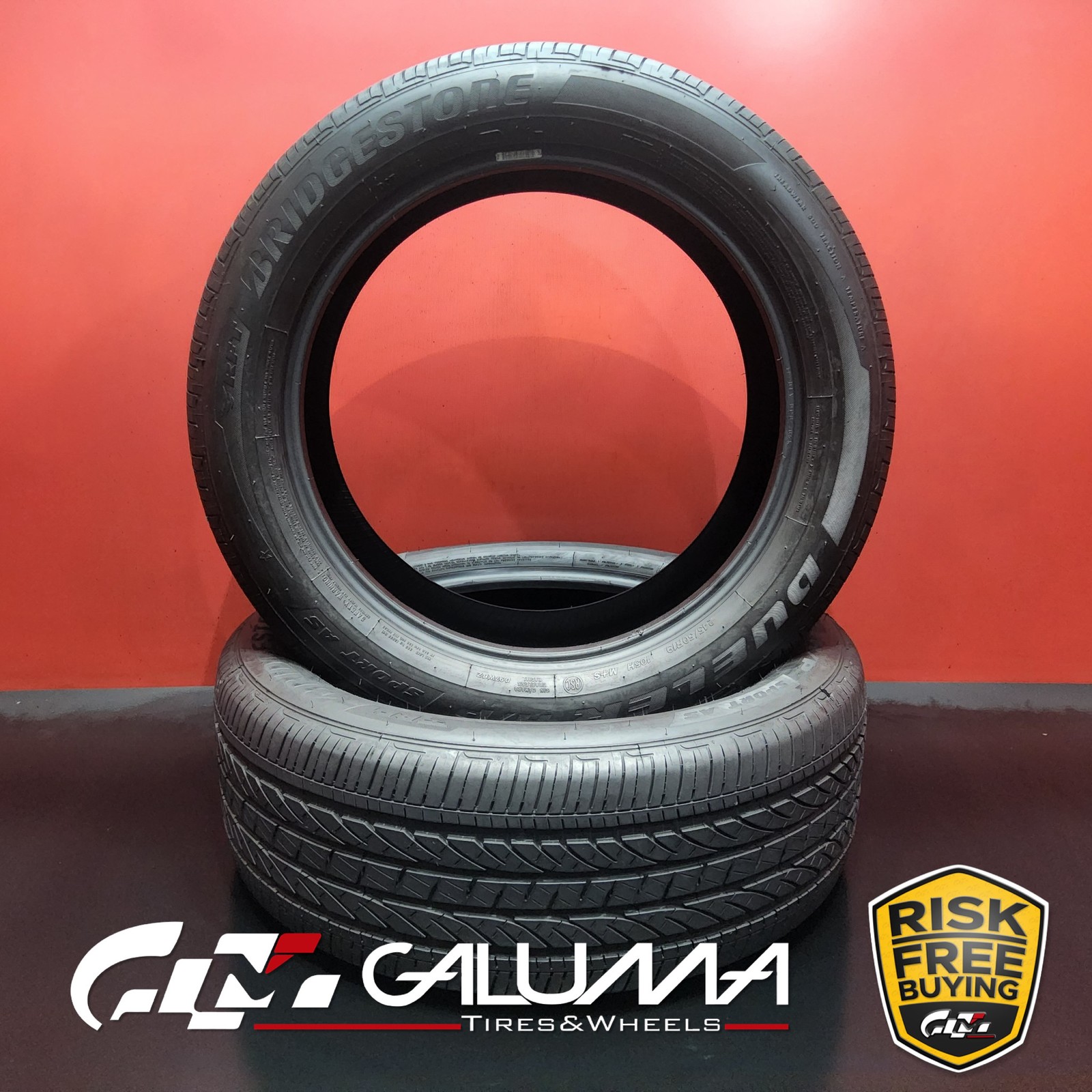 Set of 2 Tires Bridgestone Dueler H/P Sport AS RFT Run Flat ★ XL 245/50R19 94577