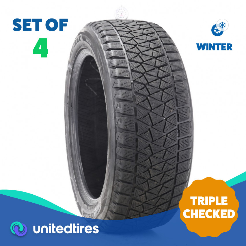 Set of (4) Used 265/50R20 Bridgestone Blizzak DM-V2 107T – 7.5-9/32