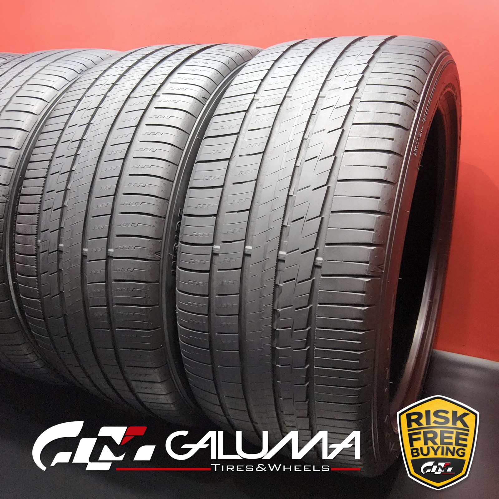 Set of 4 Tires Falken Azenis FK460 A/S 255/45ZR20 & 285/40ZR20 No Repairs #95618